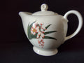 Santa Anita Ware Shell Ginger teapot lid well interior showing discoloration