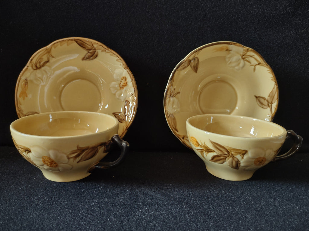 Franciscan Wild Rose saucer close-up showing pattern detail