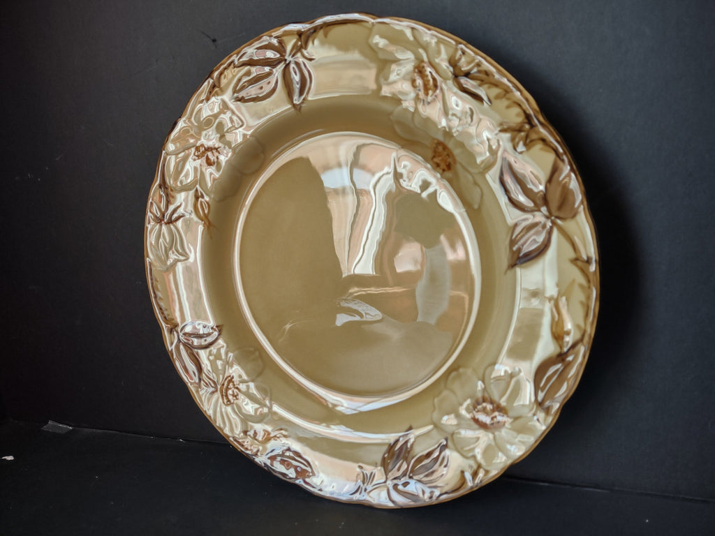 Franciscan Cafe Royal rim soup bowl with ruler showing approximately 8 inches diameter