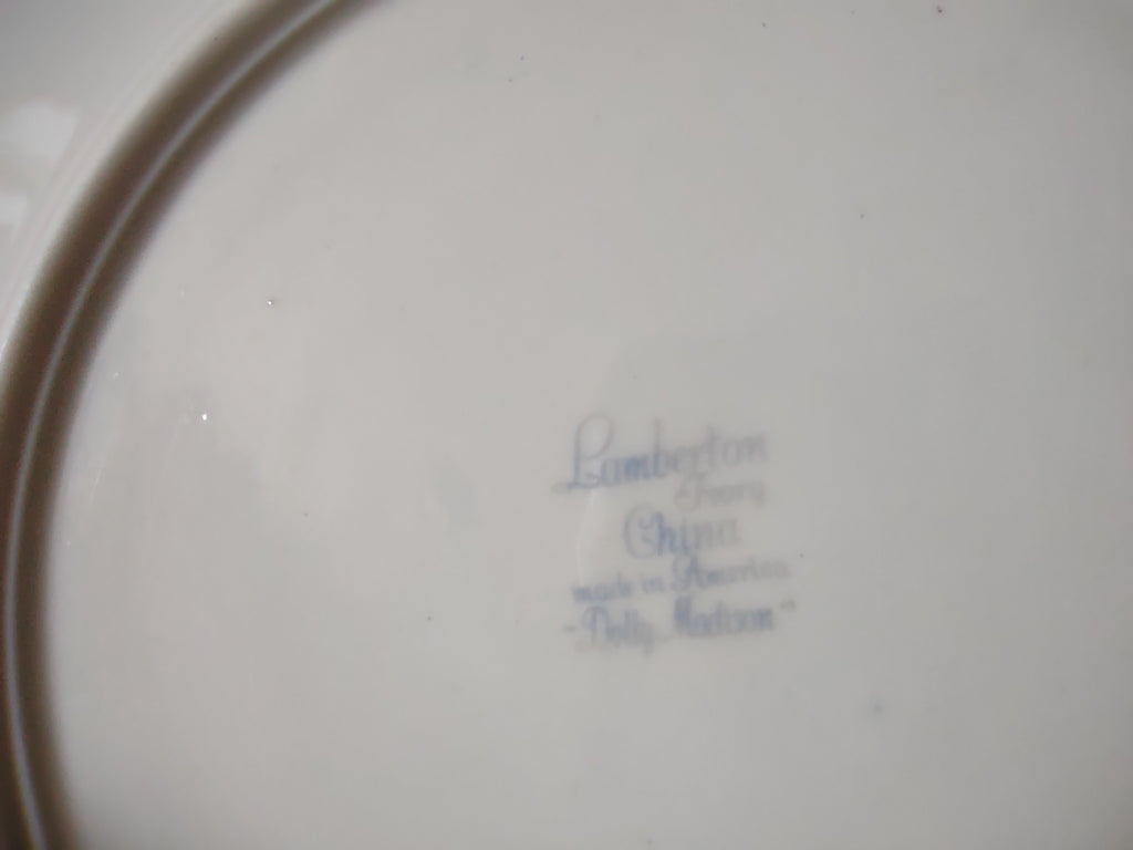 Vintage Lamberton China Dolly Madison Pink Rose Plate Set of 3 [6819]