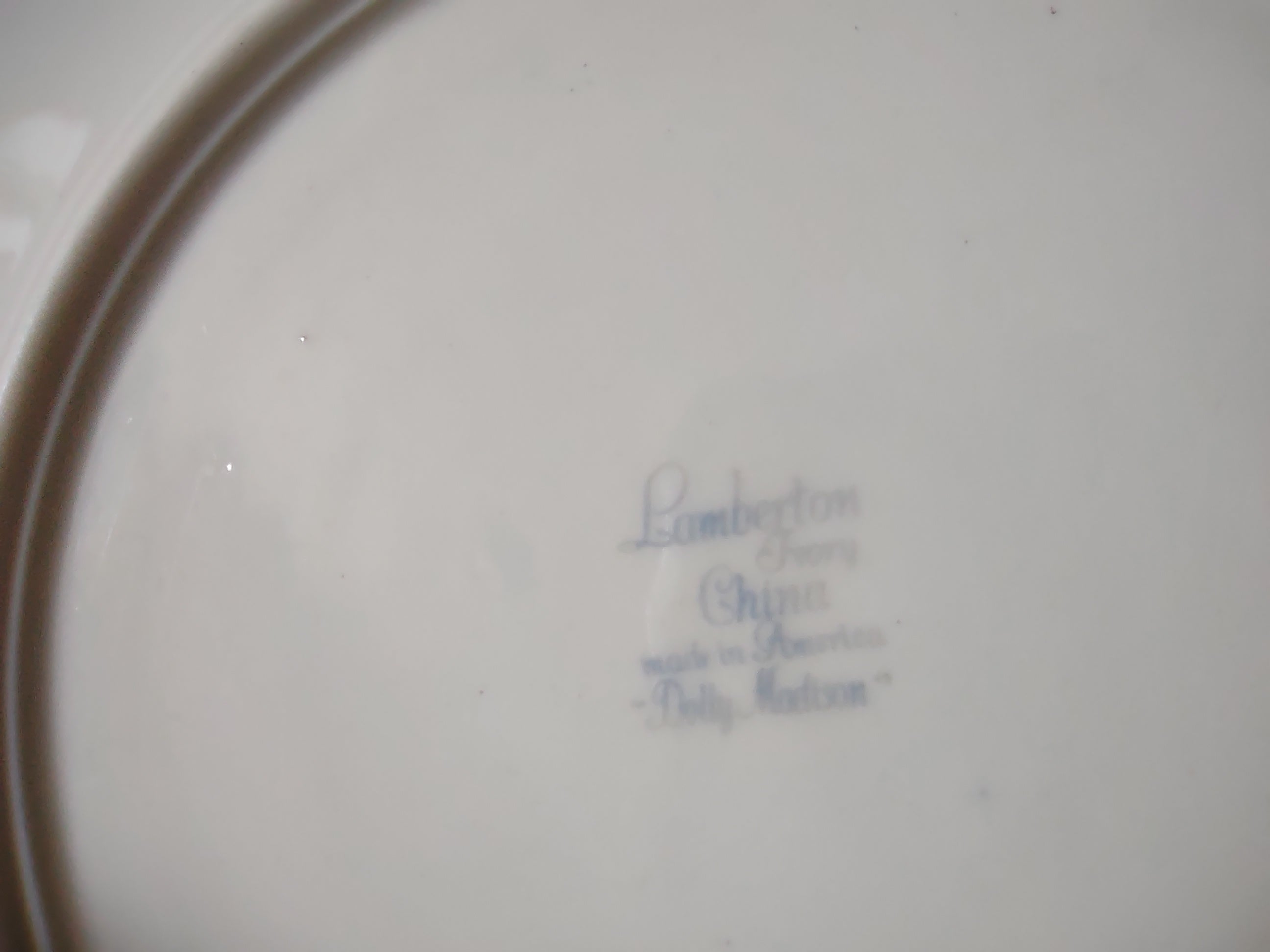 Vintage Lamberton China Dolly Madison Pink Rose Plate Set of 3 [6819]