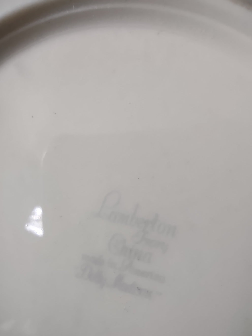 Vintage Lamberton China Dolly Madison backstamp on reverse