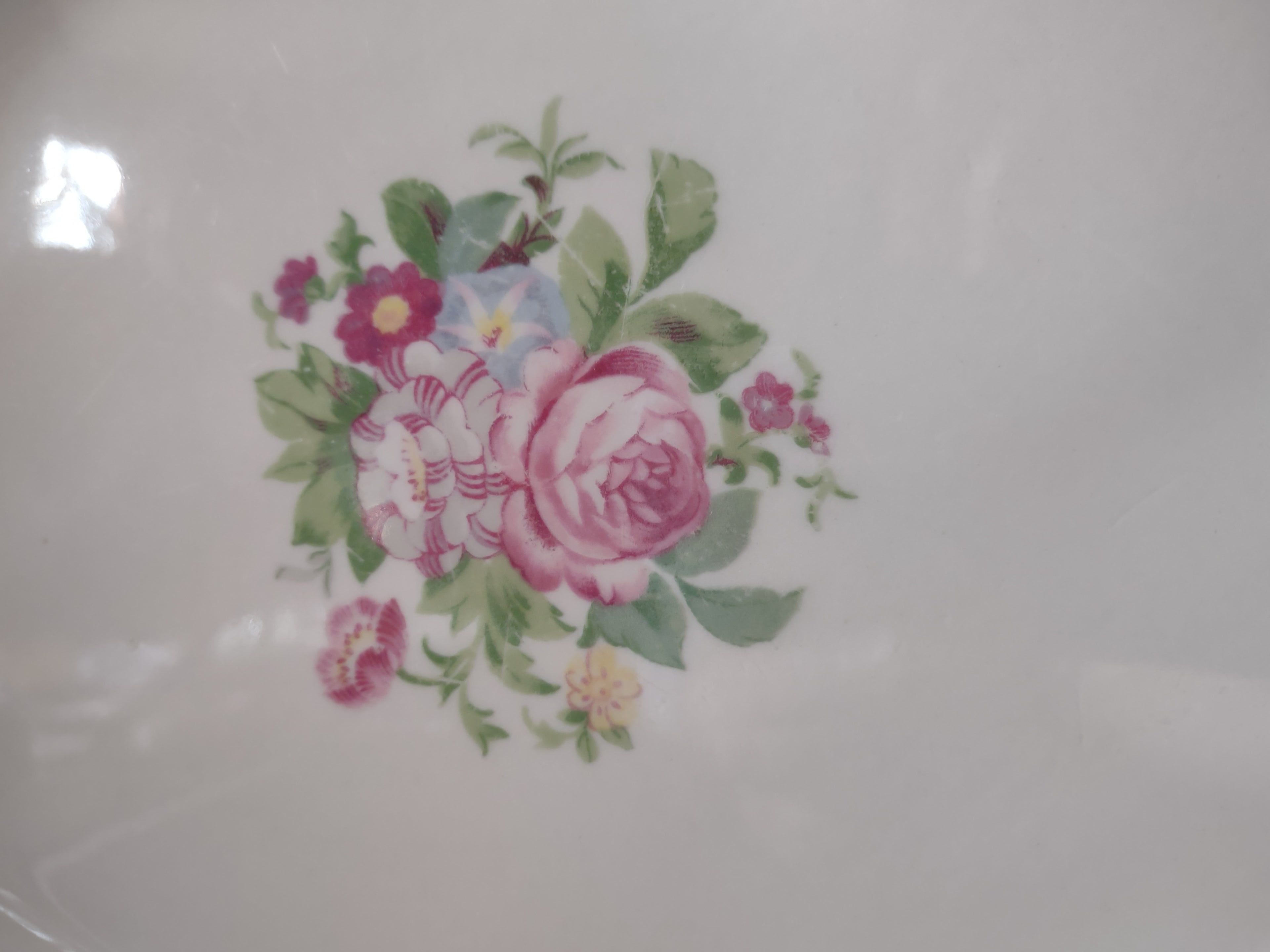 Vintage Lamberton China Dolly Madison Oval Serving Platter Blue Stamp[6917]