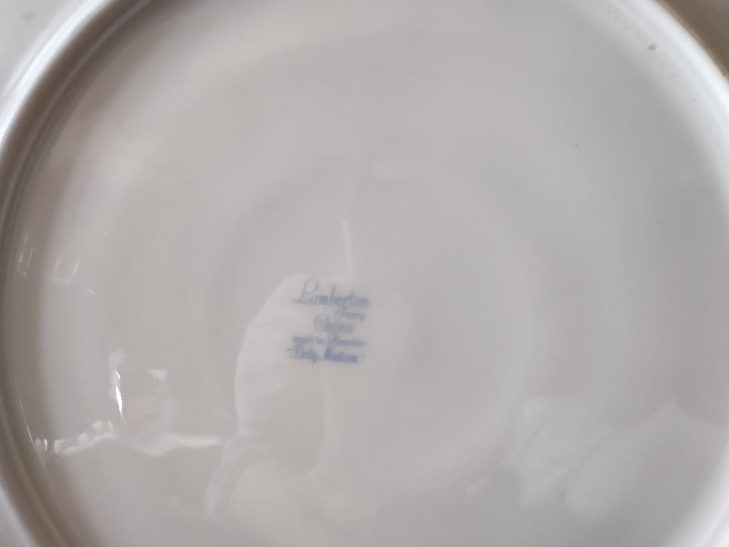 Vintage Lamberton China Dolly Madison Floral Pink Rose Dinner Plate [6916]