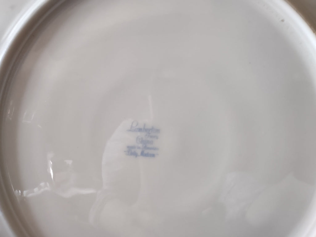 Vintage Lamberton China Dolly Madison plate backstamp showing maker's mark
