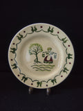 Vintage Metlox Poppytrail Homestead Provincial Green & Red Plate [6921]