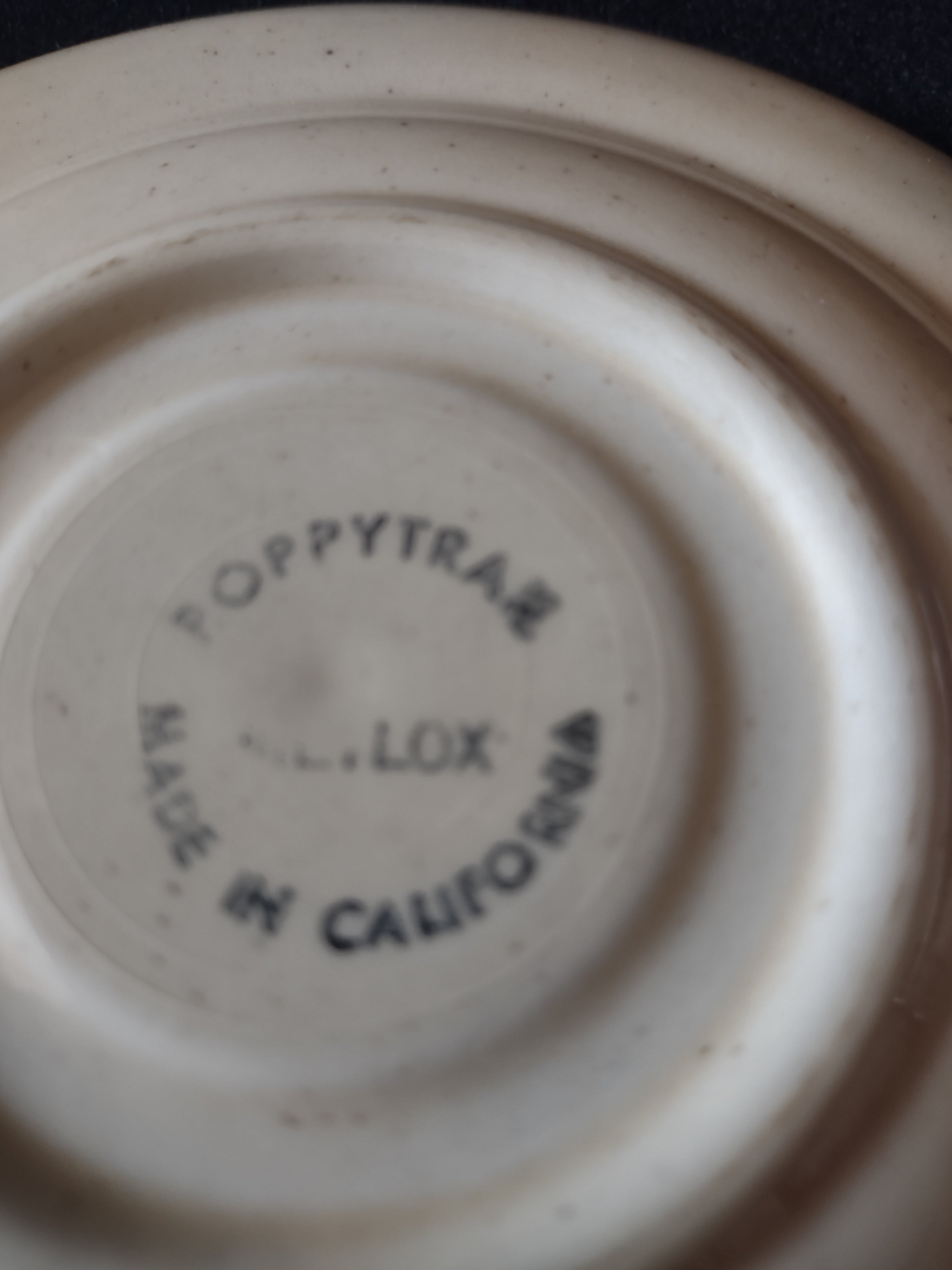Metlox Poppytrail cup and saucer set front view