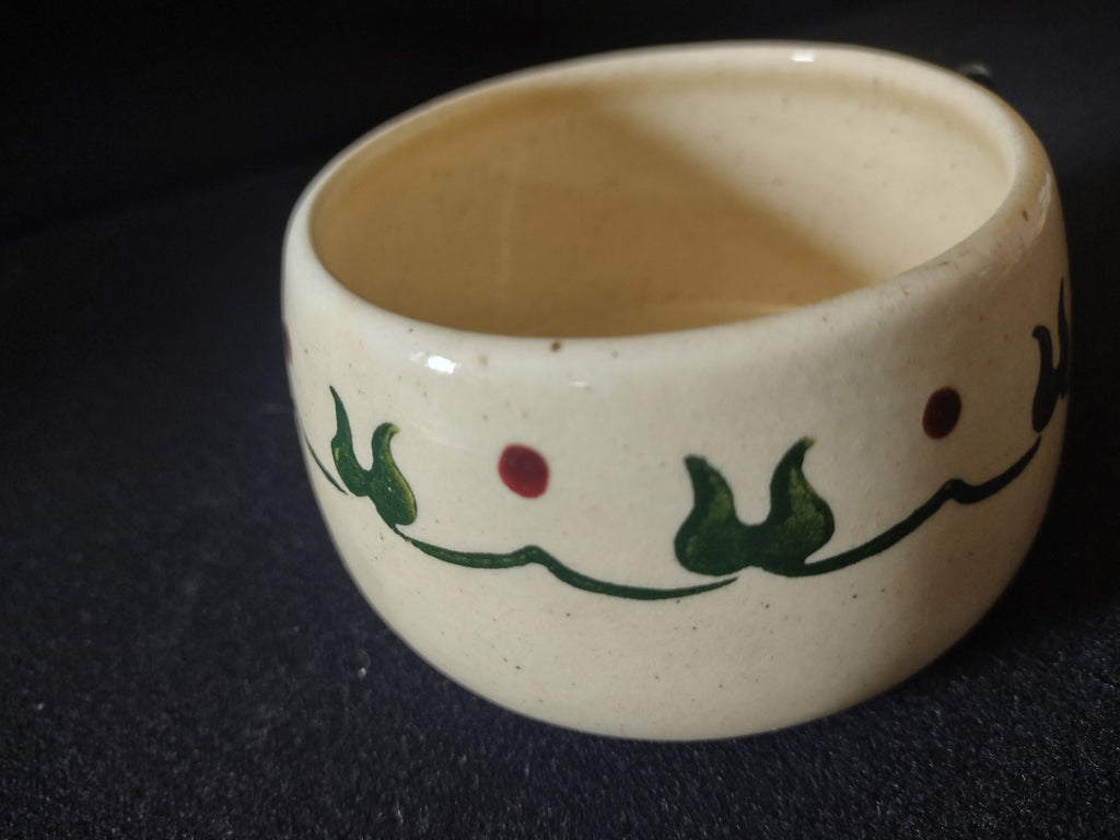 Metlox Poppytrail cup side view green vine pattern