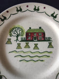 Metlox Poppytrail Homestead Provincial set of 2 plates front view