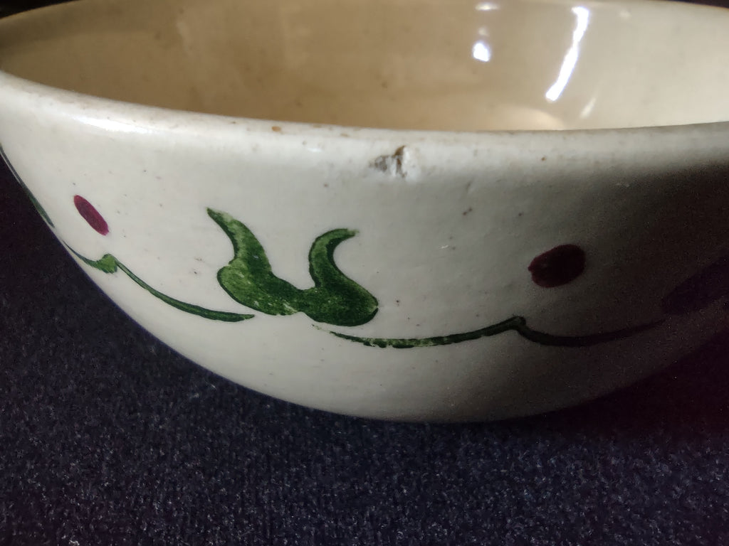 Vintage Metlox Poppytrail Homestead Provincial Handled Bowl Green [6924]