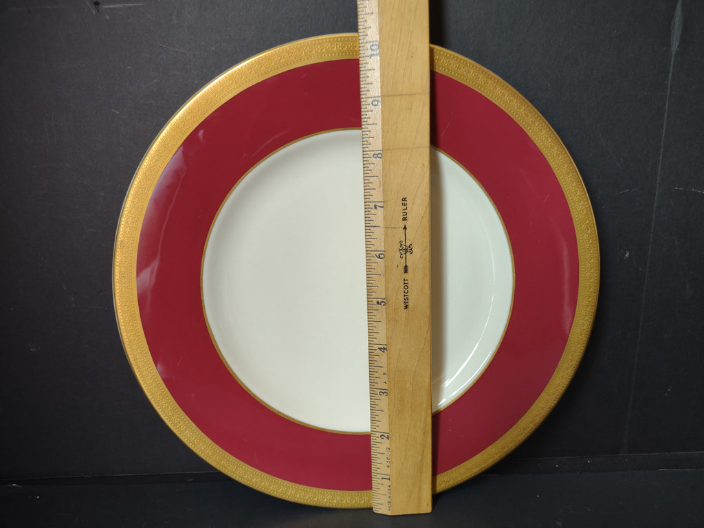 Full back view of Syracuse China plate showing O.P. Co backstamp