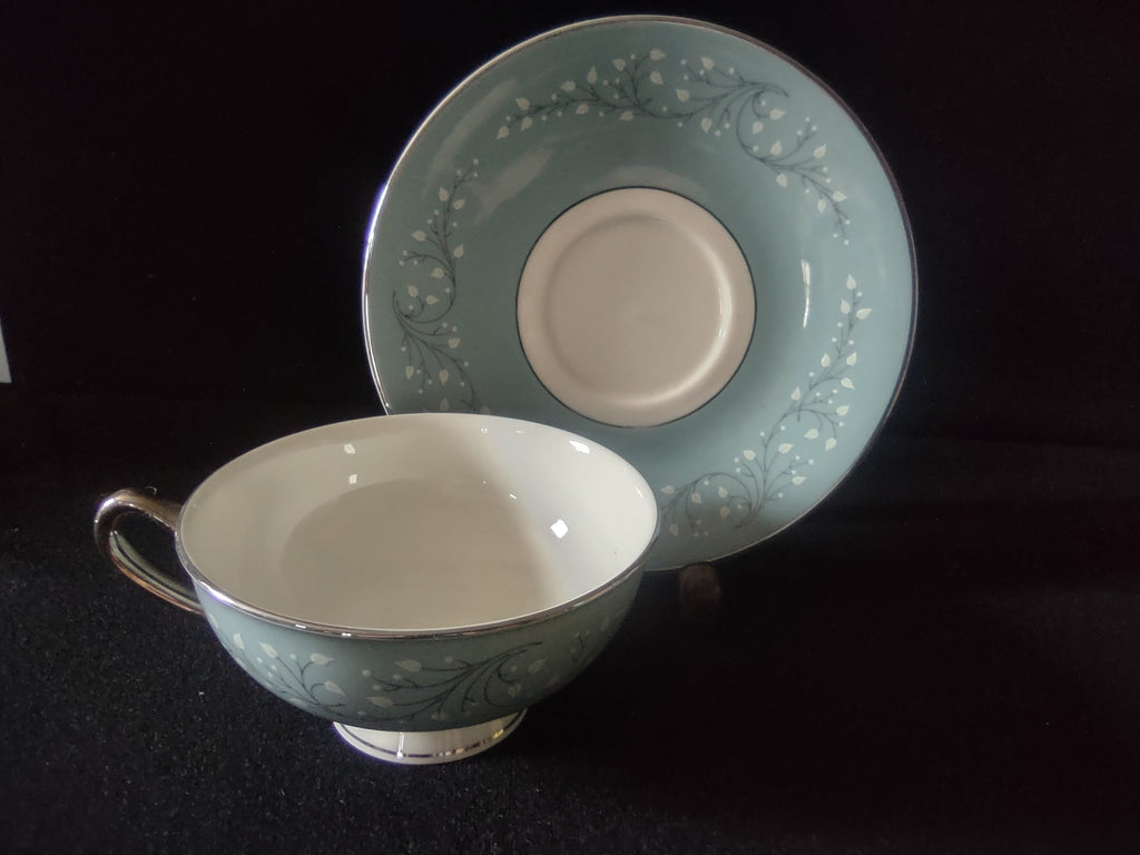 Cup and saucer set together front view
