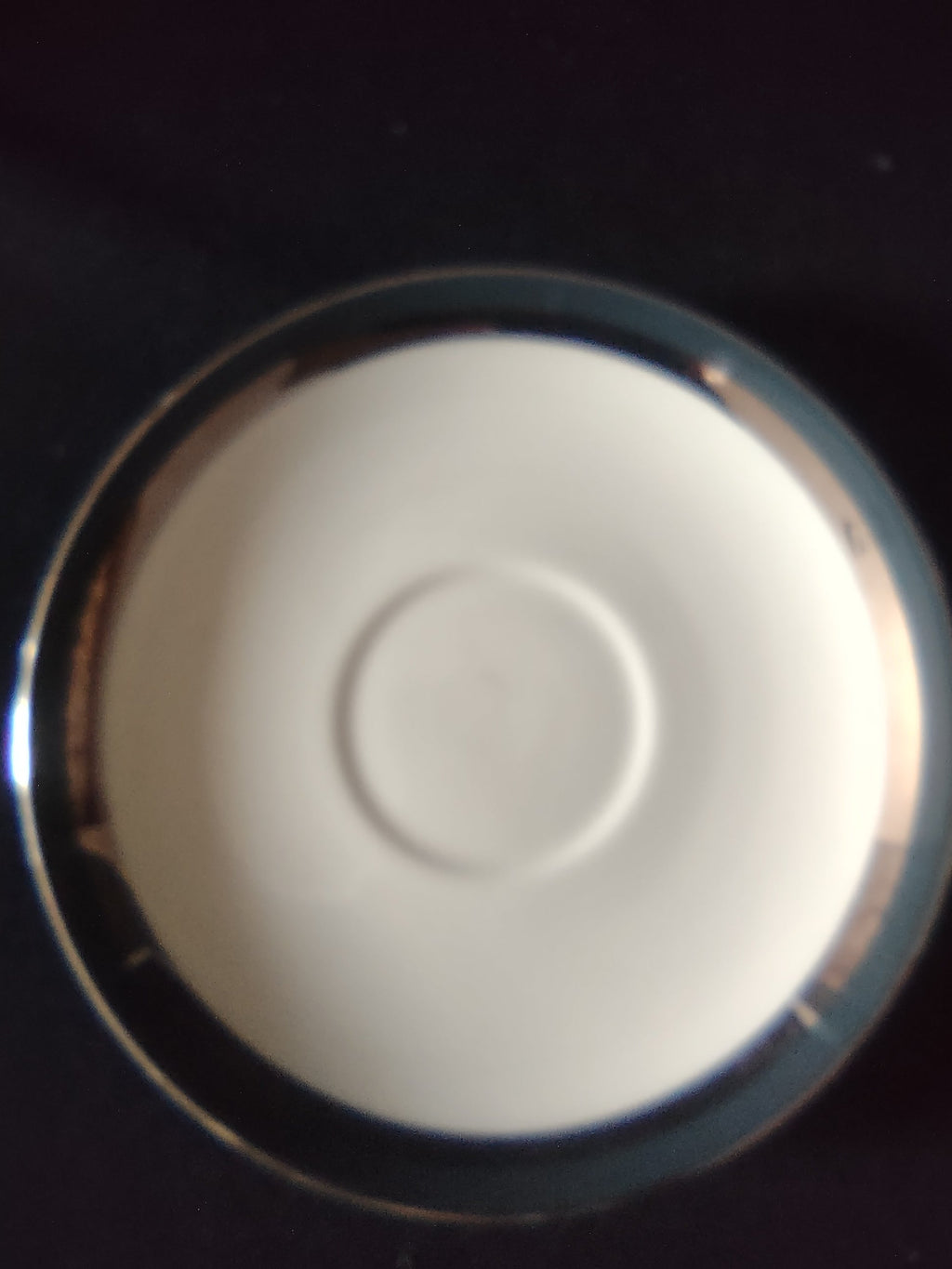 Flintridge China saucer back view showing Flintridge mark