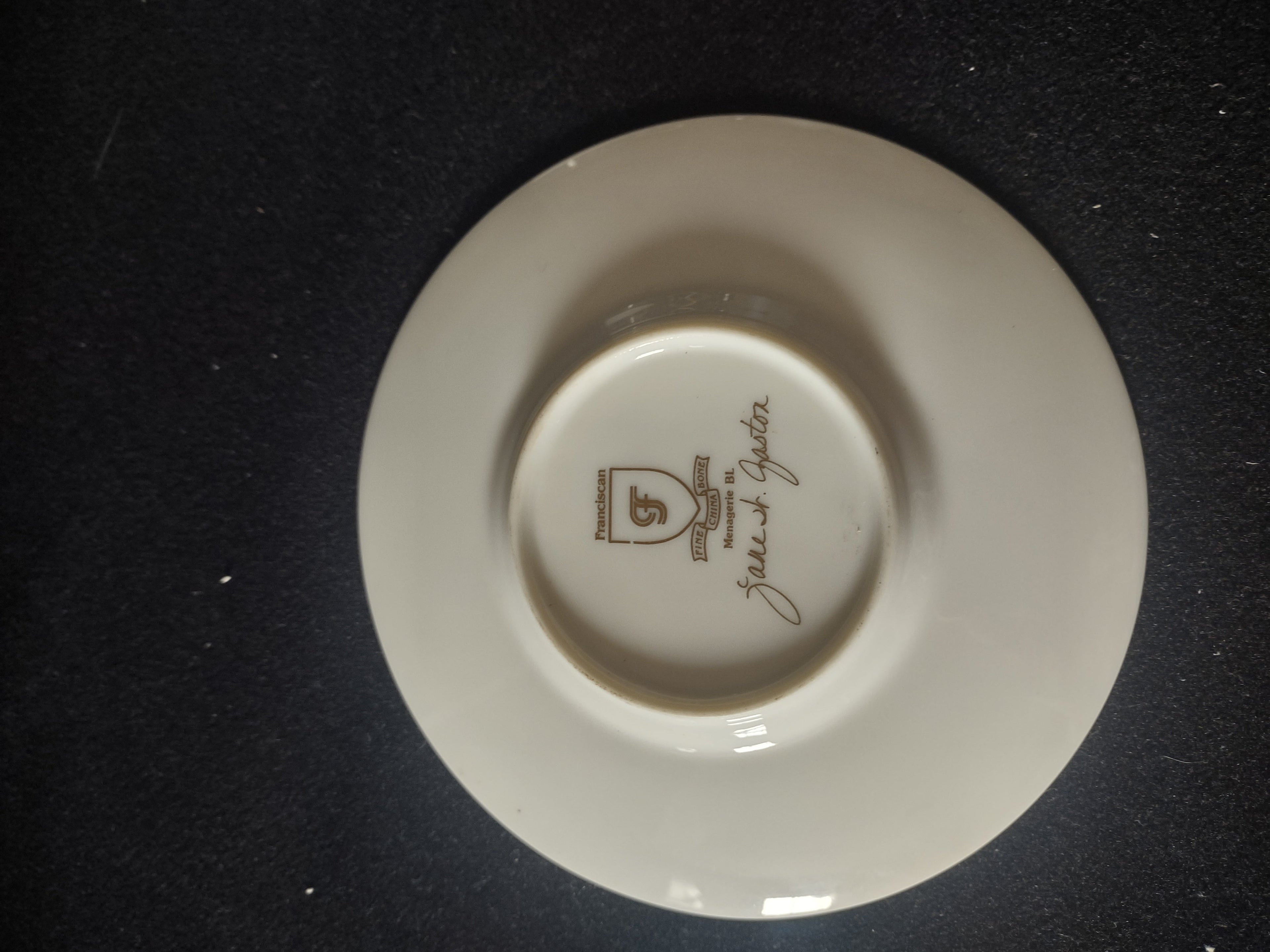 Franciscan Safari saucer pattern detail animals