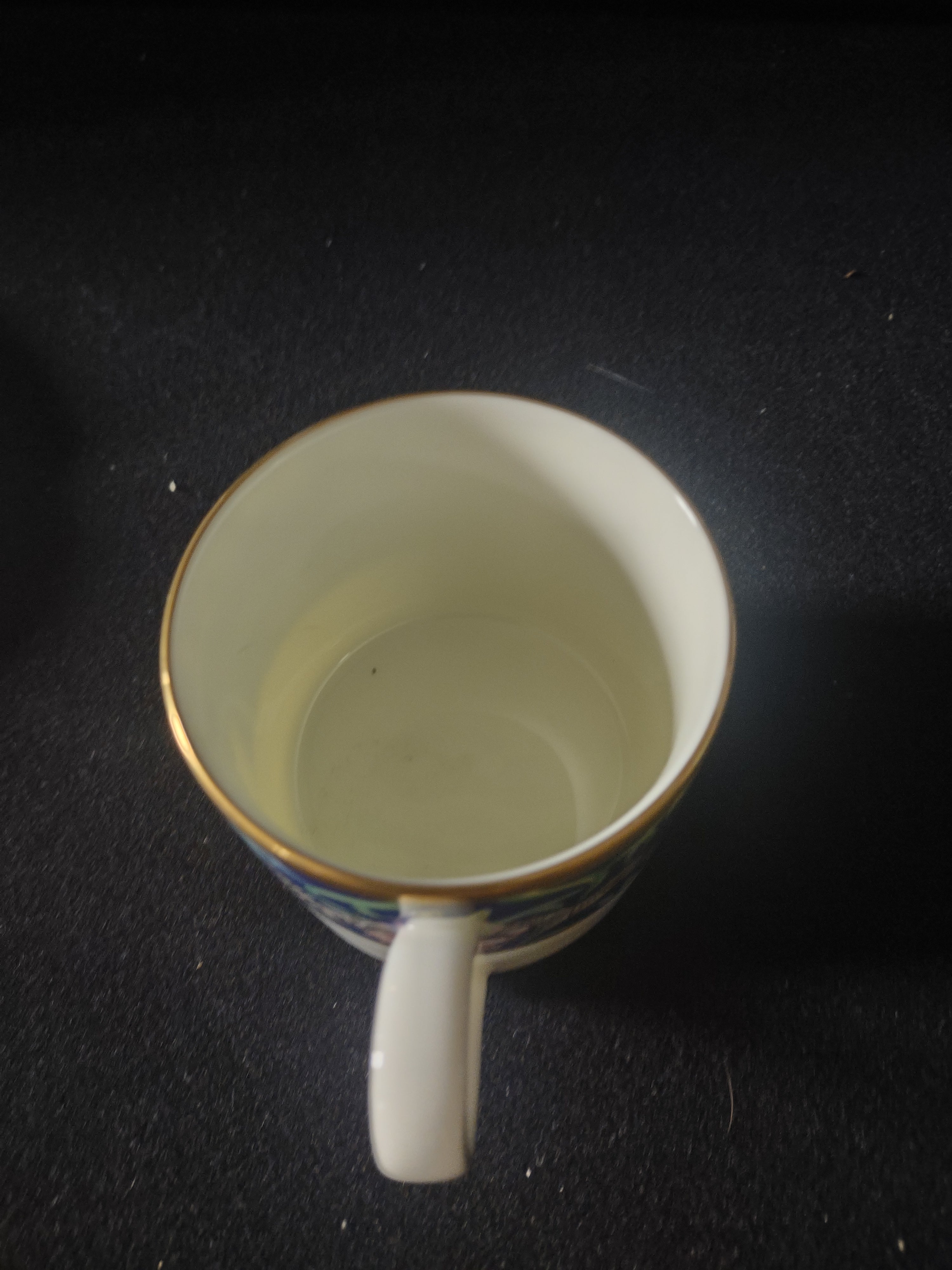 Vintage Franciscan Fine China Menagerie Blue Jane Gaston Cup & Saucer [6952]