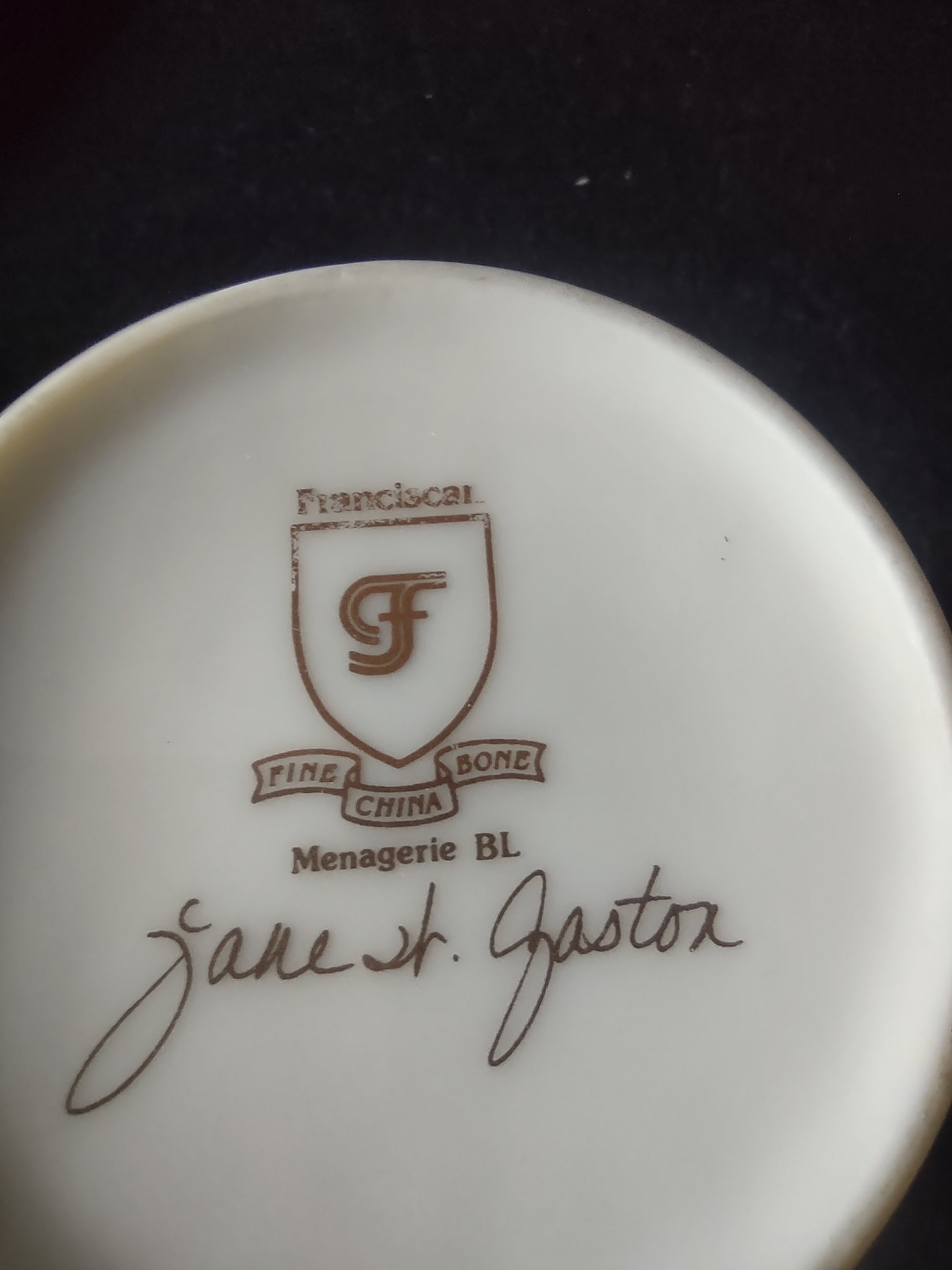Franciscan Safari demitasse cup and saucer set front view