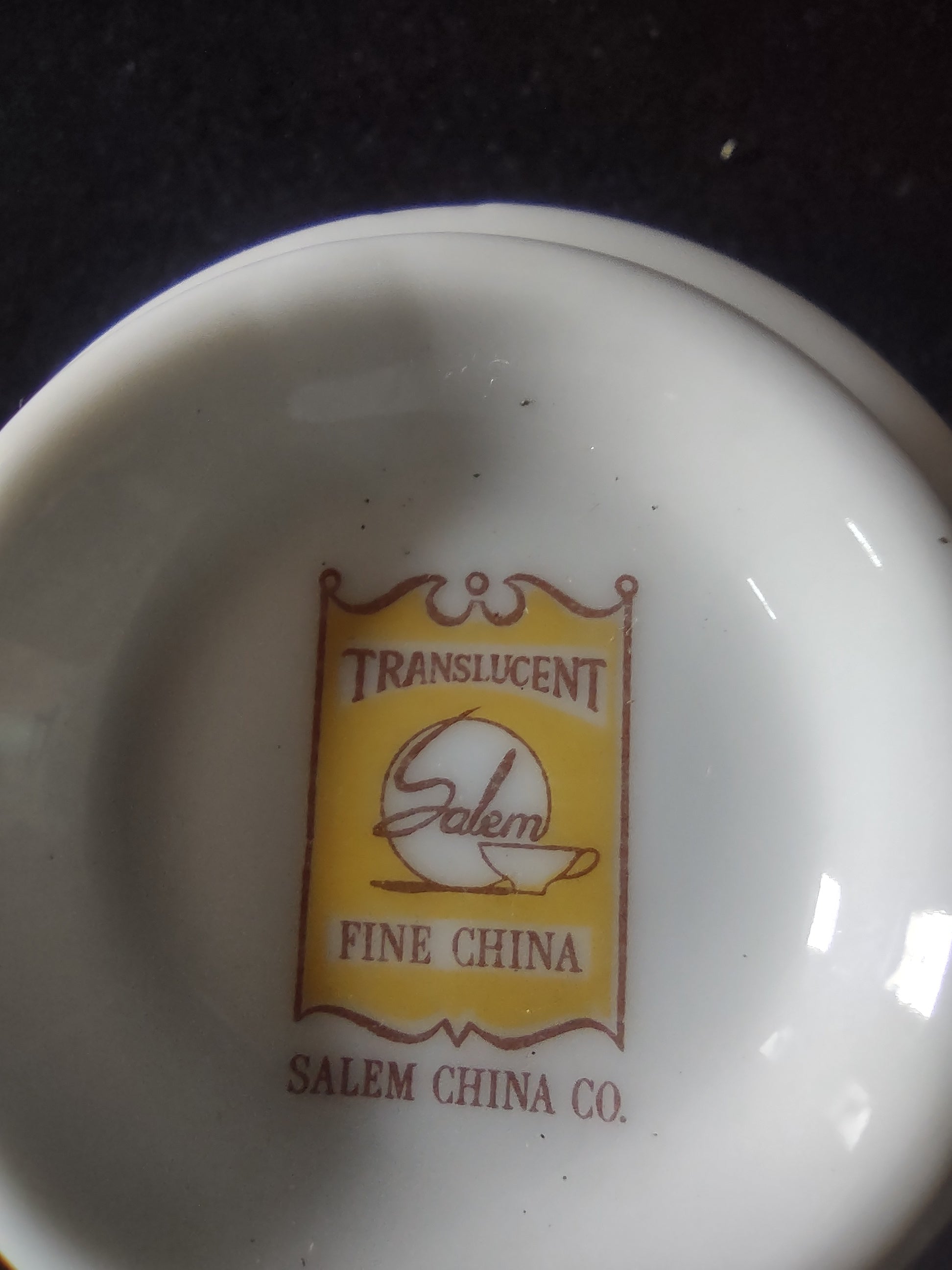 Salem China Aristocrat cup and saucer overhead view