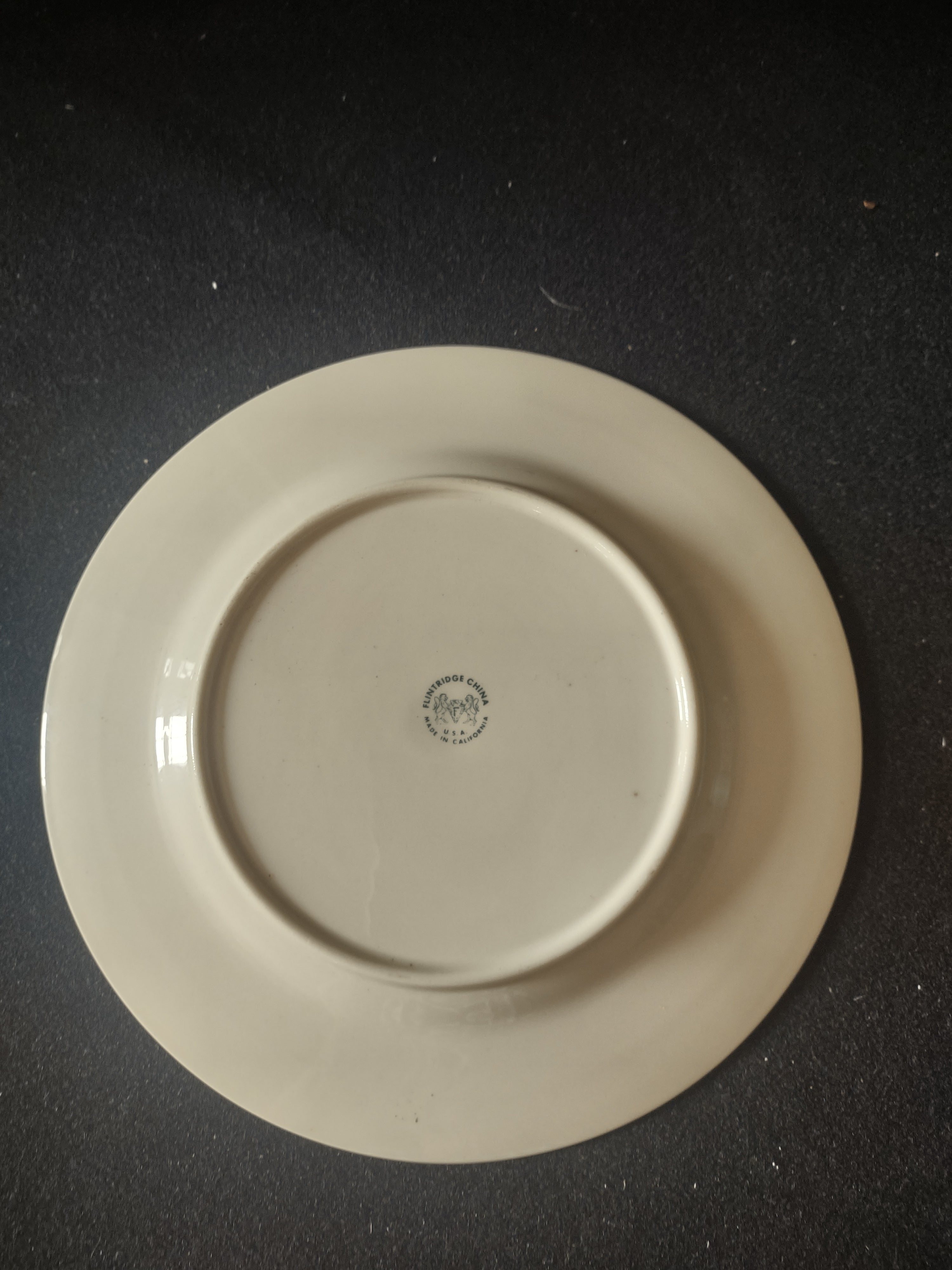 Flintridge China cobalt blue band close-up