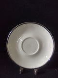 Vintage Gorham Fine China Platinum Band Saucer - front view