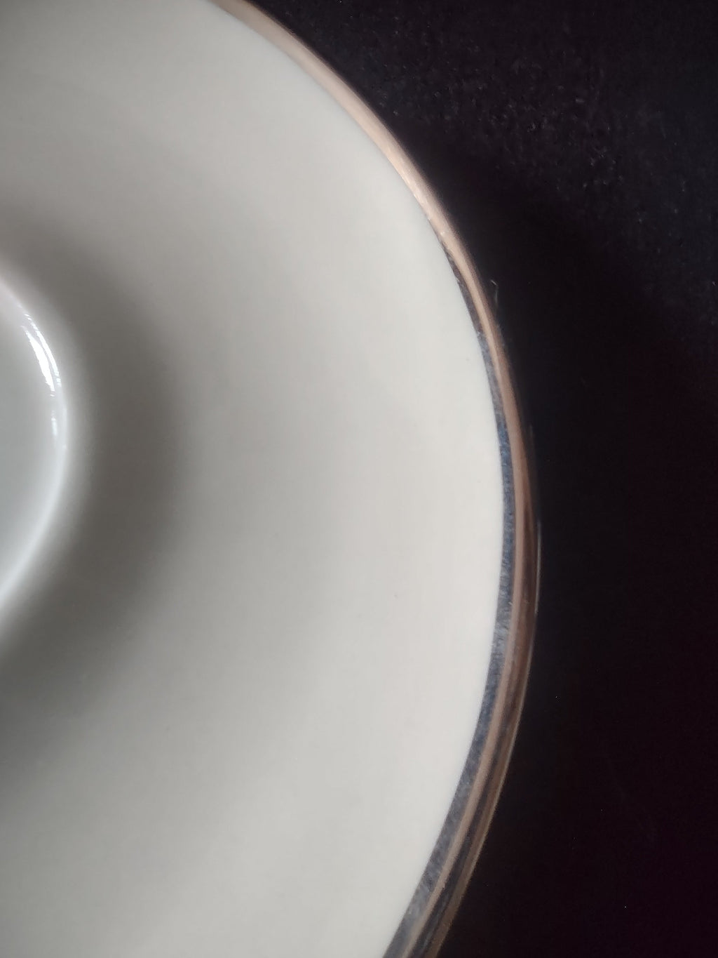 Vintage Gorham Fine China Platinum Band Saucer - backstamp