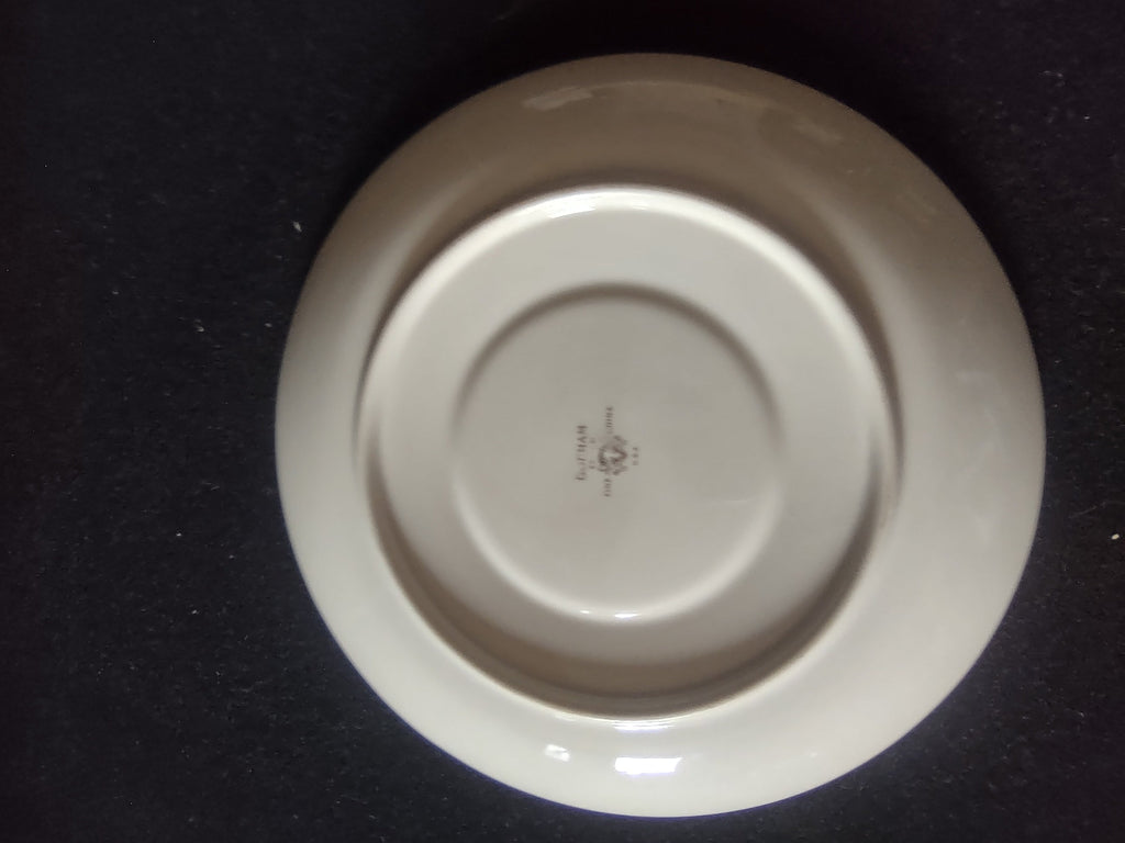 Vintage Gorham Fine China Platinum Band Saucer - back view
