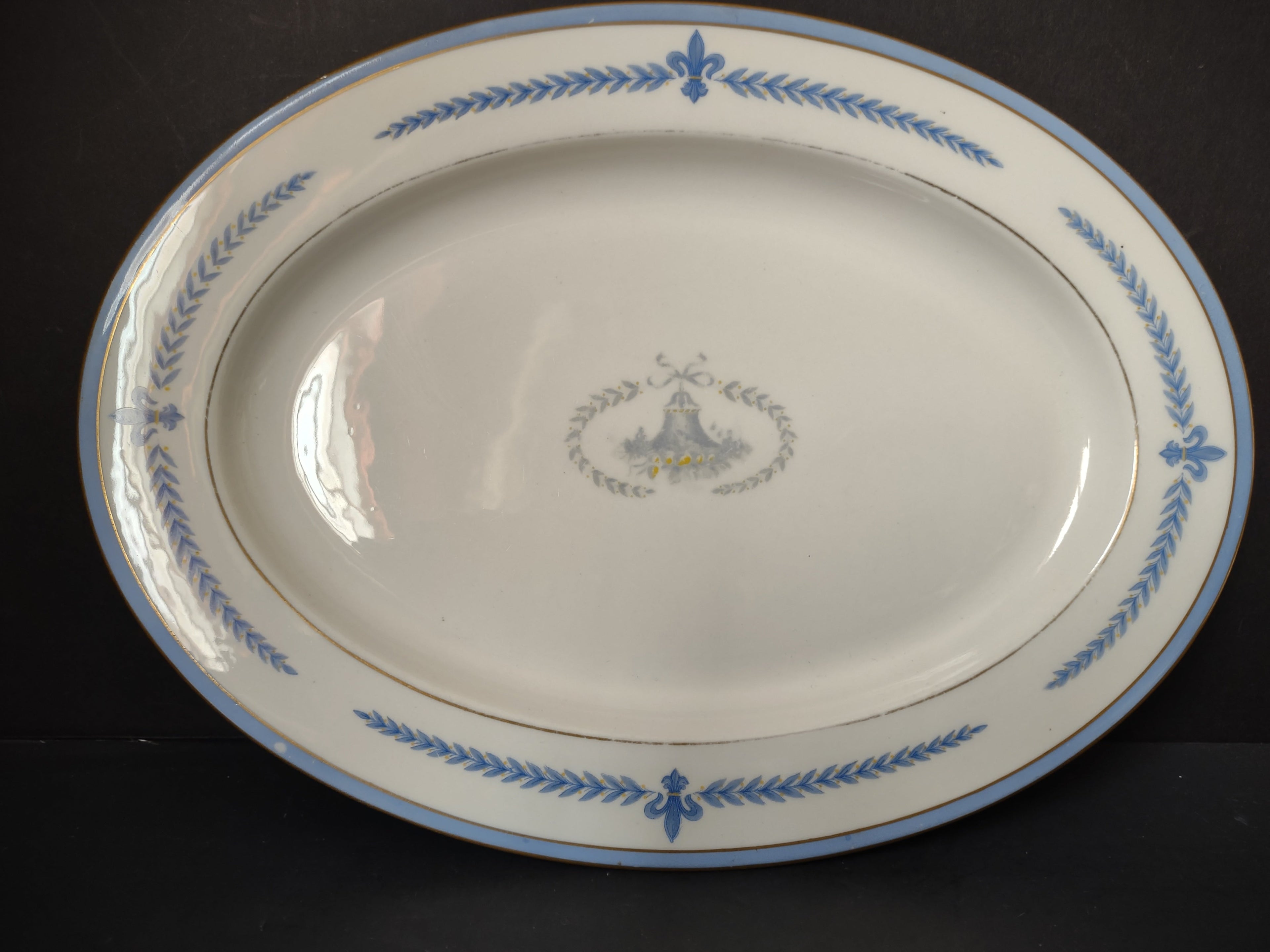 Close-up of Lamberton China Made in America Puritan backstamp