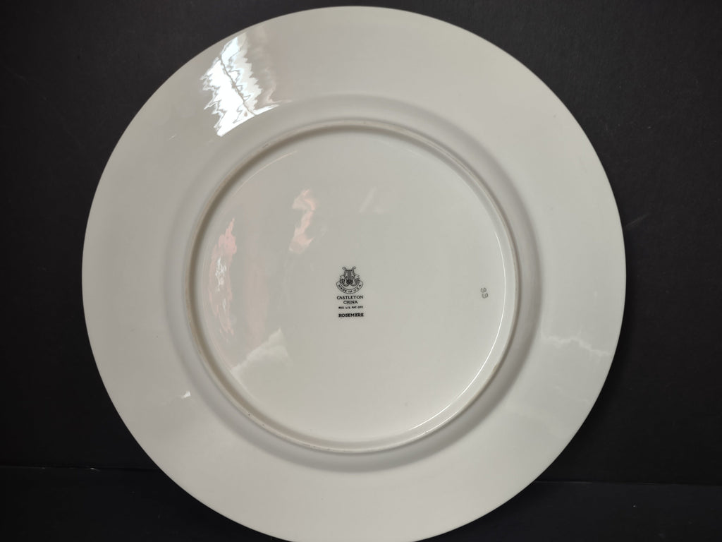 Close-up of Castleton China Made in USA Rosemere backstamp