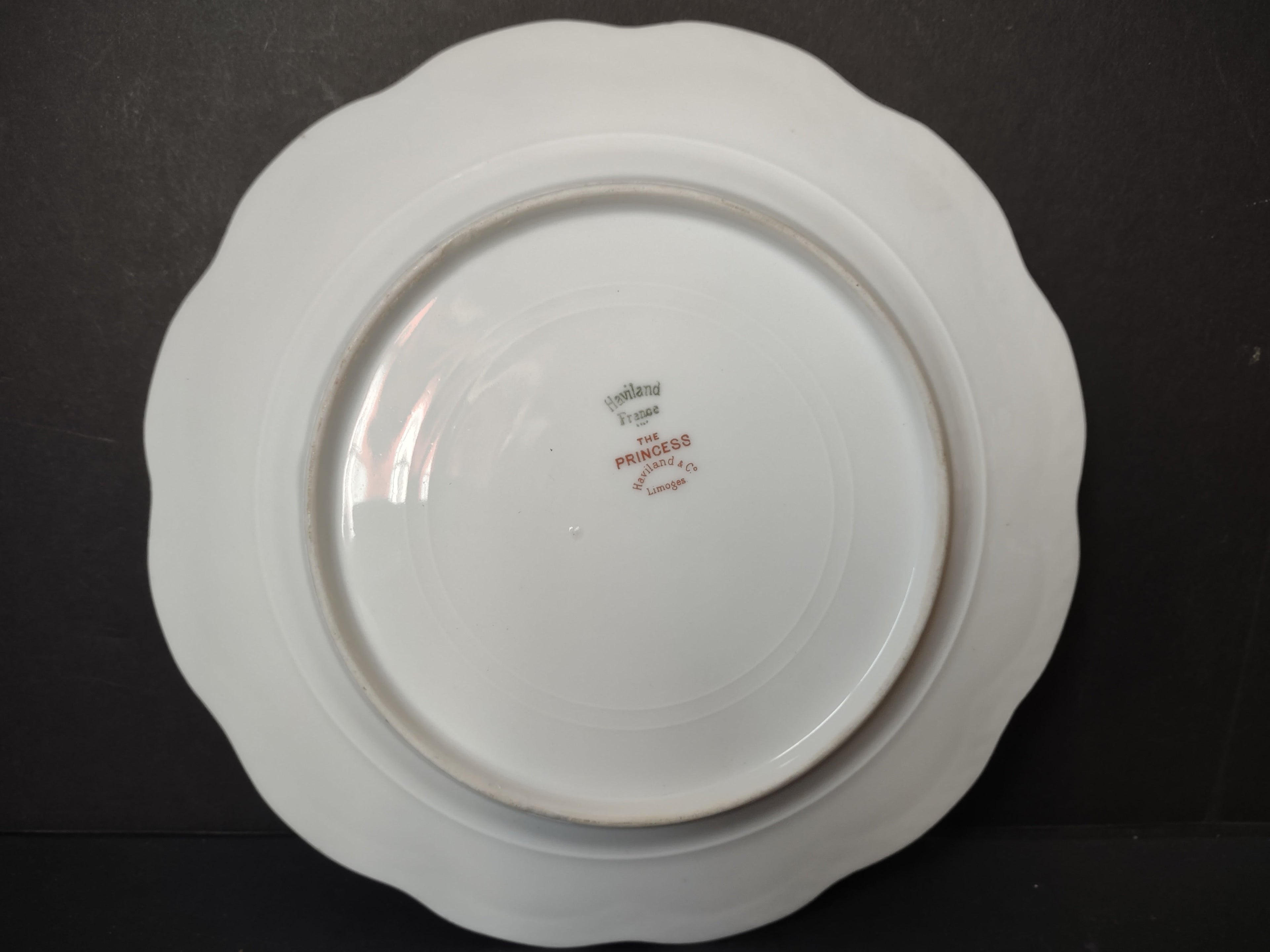 Haviland Limoges The Princess plate angled view