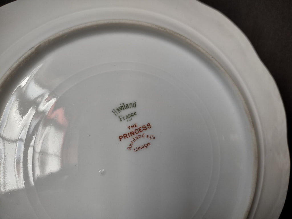 Haviland Limoges The Princess plate with ruler showing 8 inch diameter