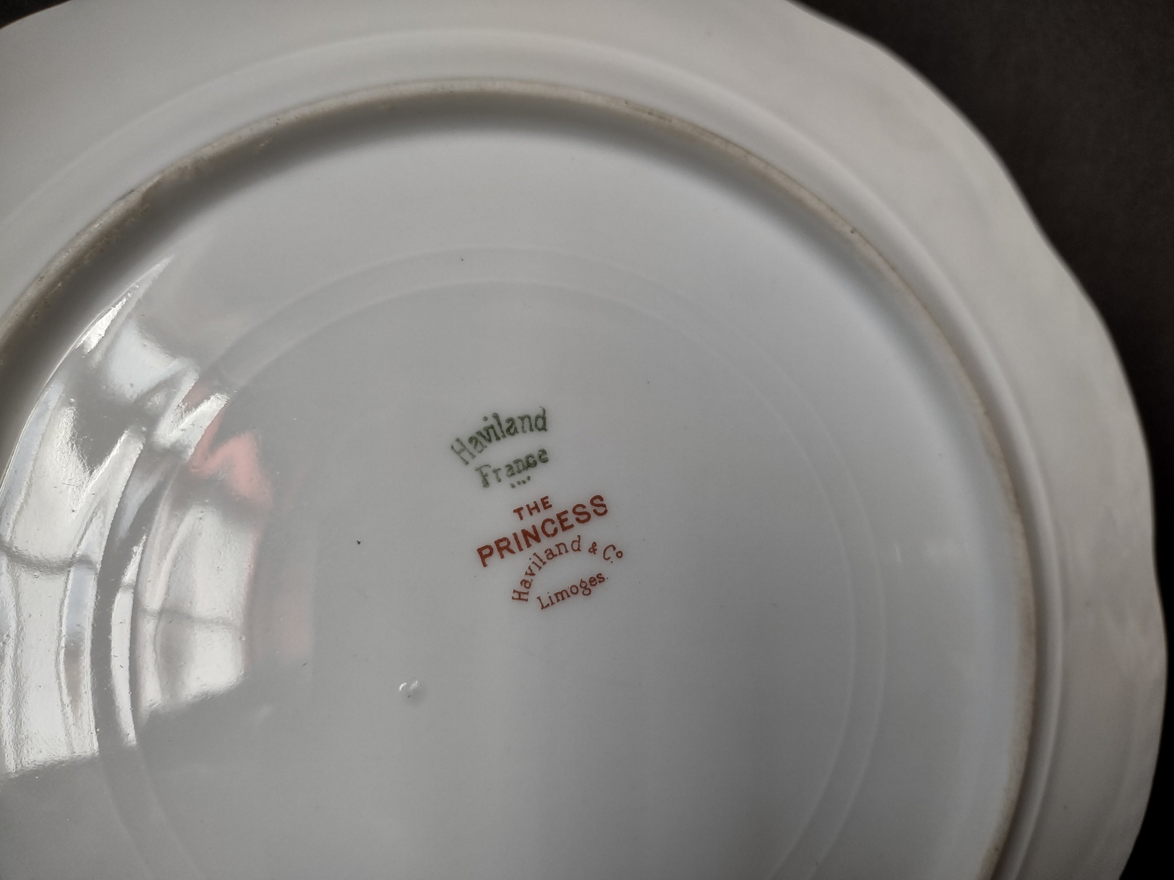 Haviland Limoges The Princess plate with ruler showing 8 inch diameter
