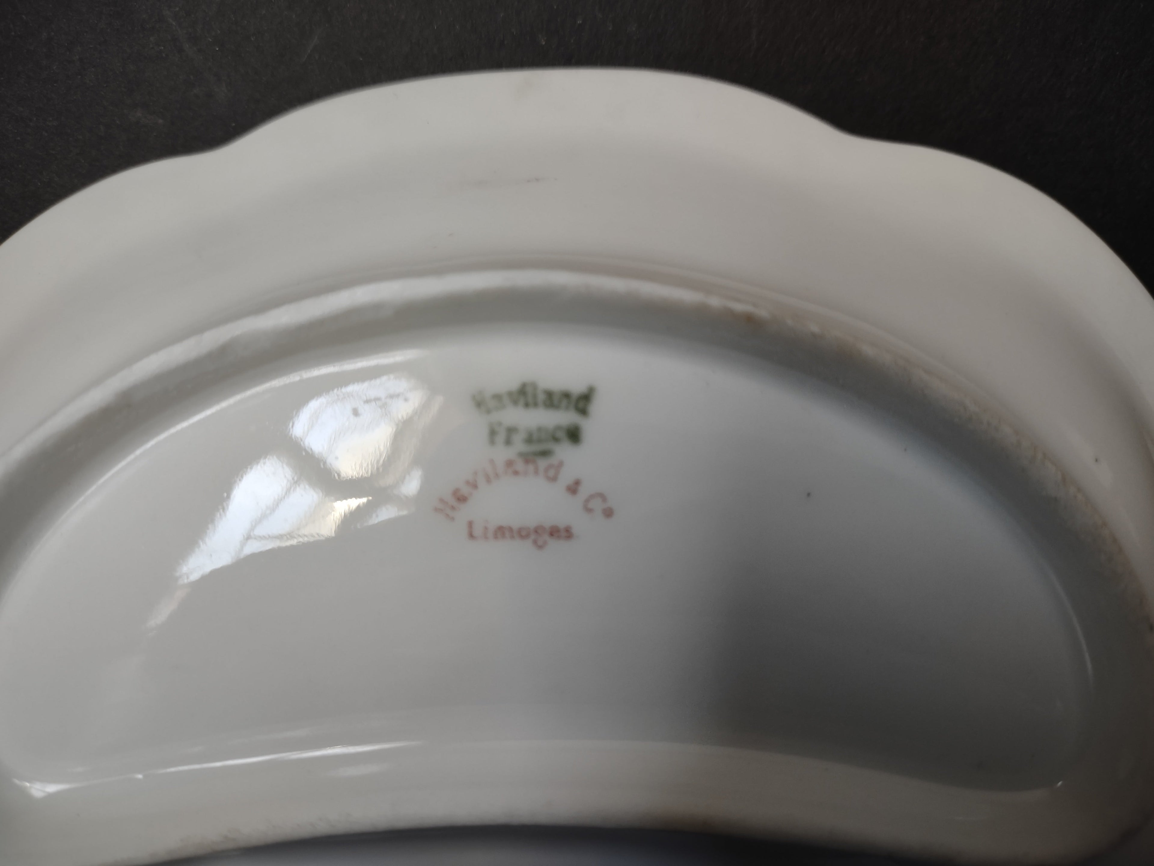 Haviland Limoges bone dish pattern detail