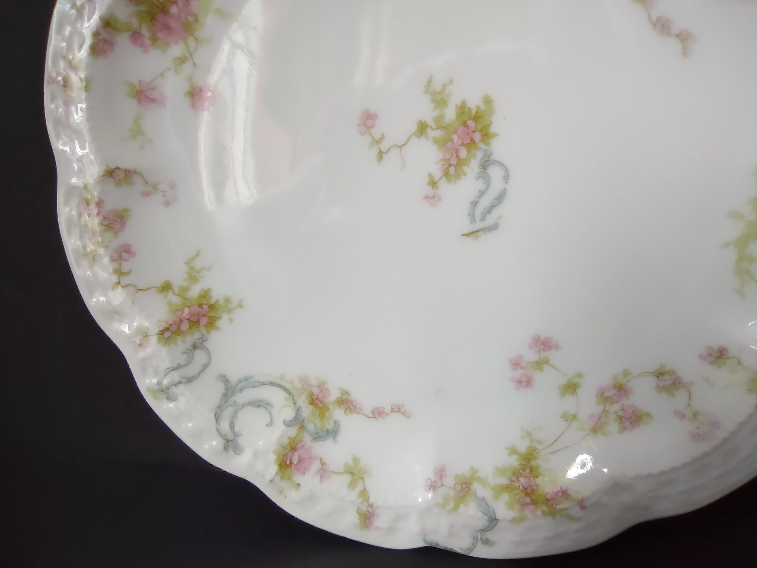 Vintage Haviland & Co Limoges The Princess Pink Floral Plate [825]