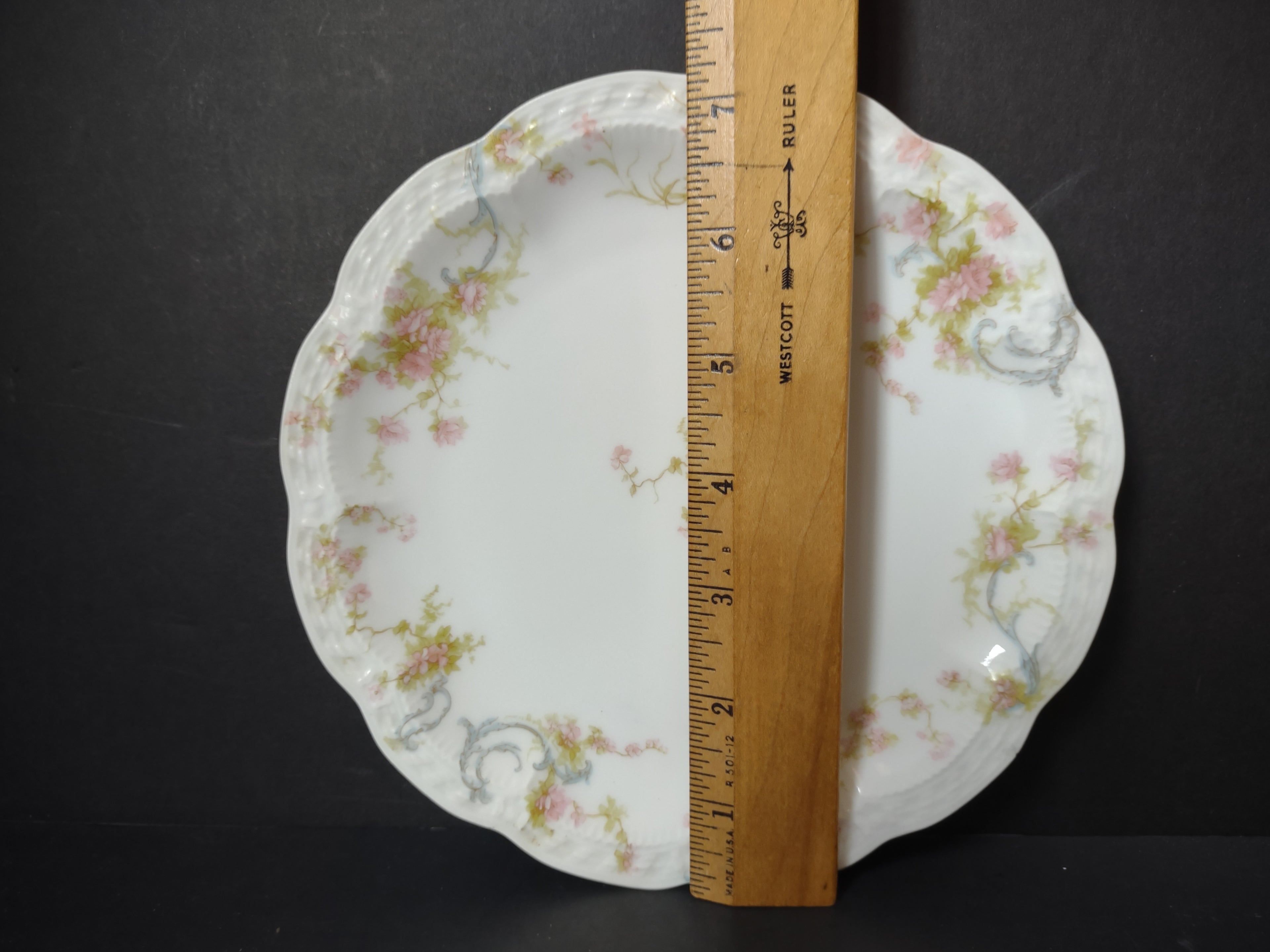 Vintage Haviland & Co Limoges The Princess Pink Floral Plate [825]