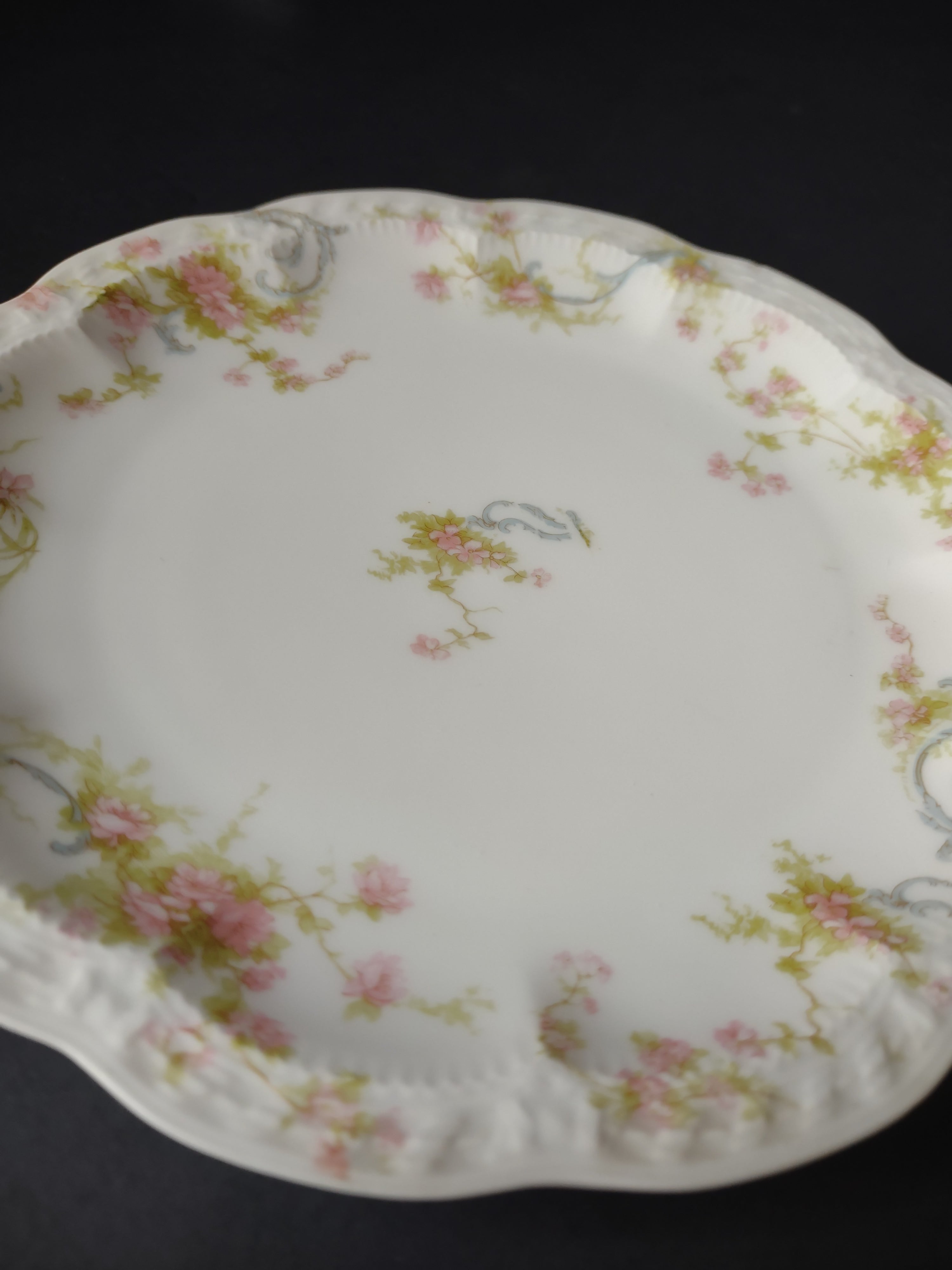 Vintage Haviland & Co Limoges The Princess Pink Floral Plate [825]
