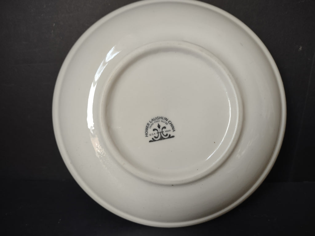 Vintage Homer Laughlin Gold Wheat Sprig Black Dash Plate [6966]