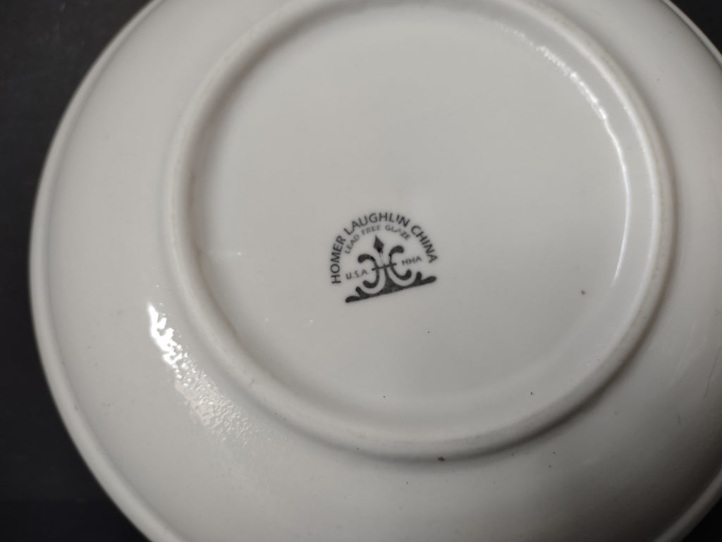 Vintage Homer Laughlin Gold Wheat Sprig Black Dash Plate [6966]