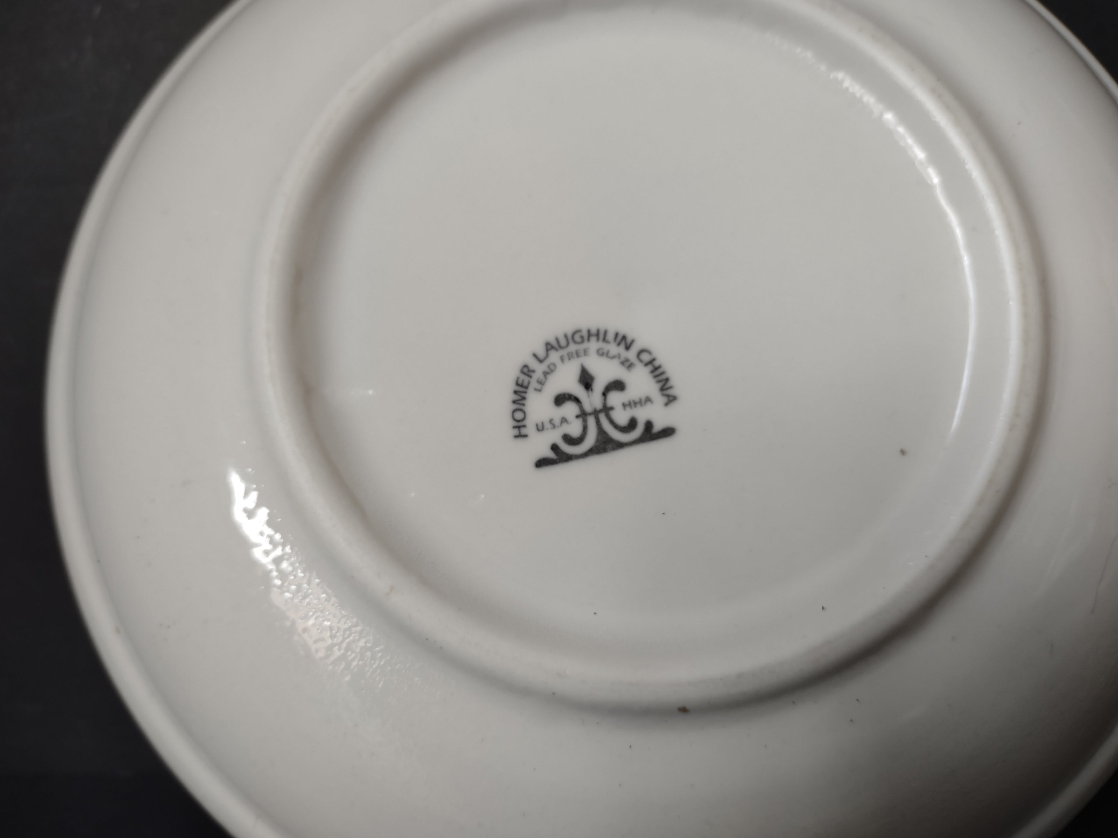 Vintage Homer Laughlin Gold Wheat Sprig Black Dash Plate [6966]