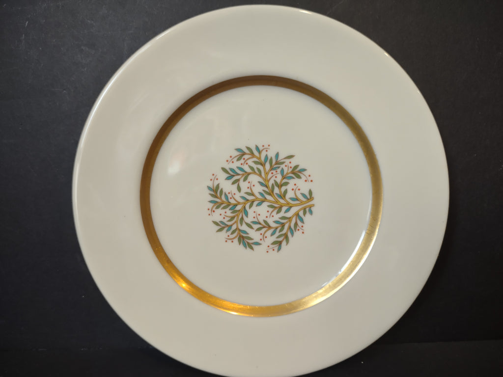 Vintage Franciscan China Fremont Teal Floral Gold 6-1/2" Plate [6968]