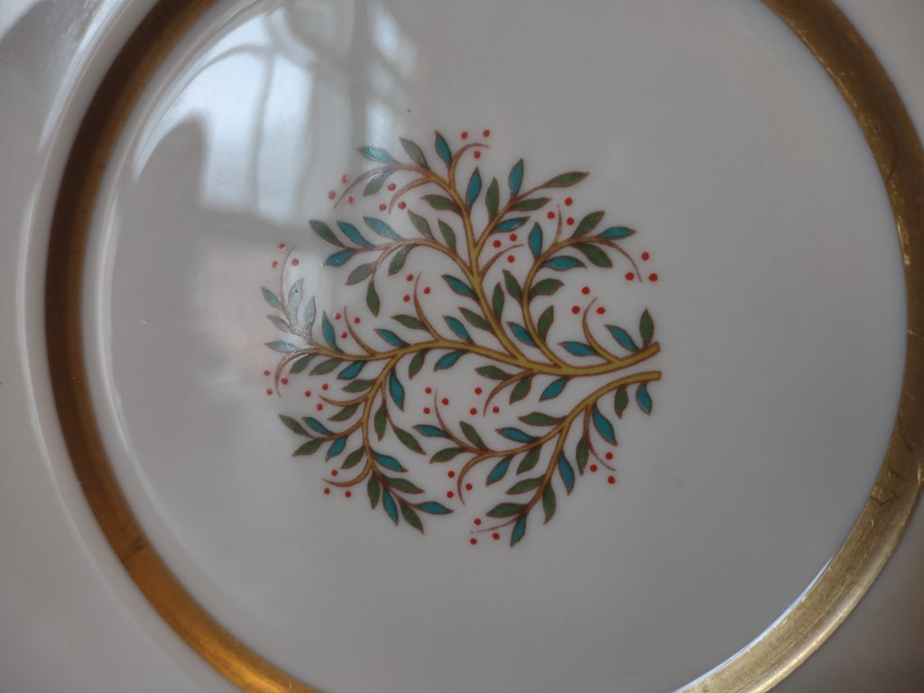 Vintage Franciscan China Fremont Teal Floral Gold 6-1/2" Plate [6968]