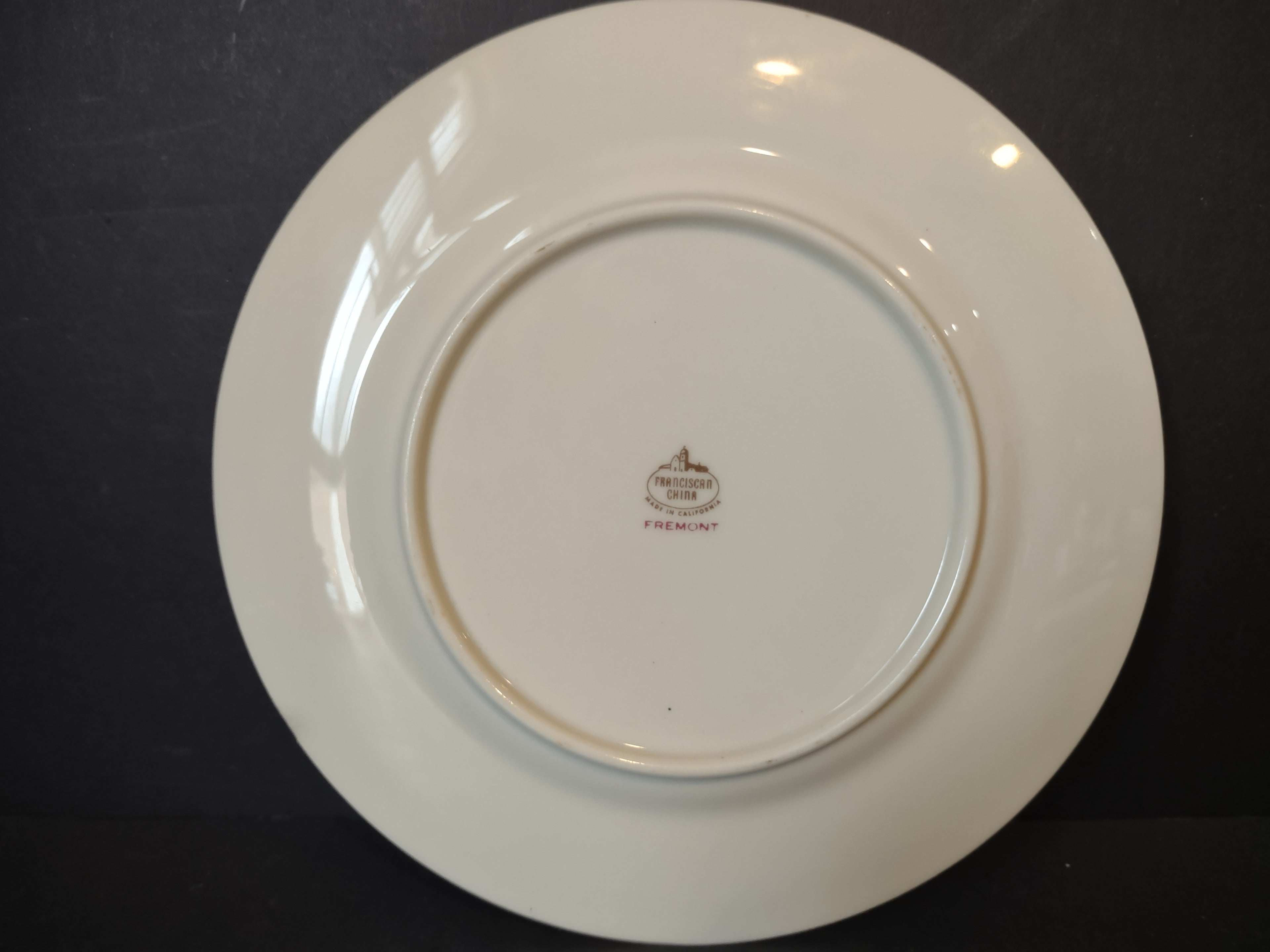 Vintage Franciscan China Fremont Teal Floral Gold 6-1/2" Plate [6968]