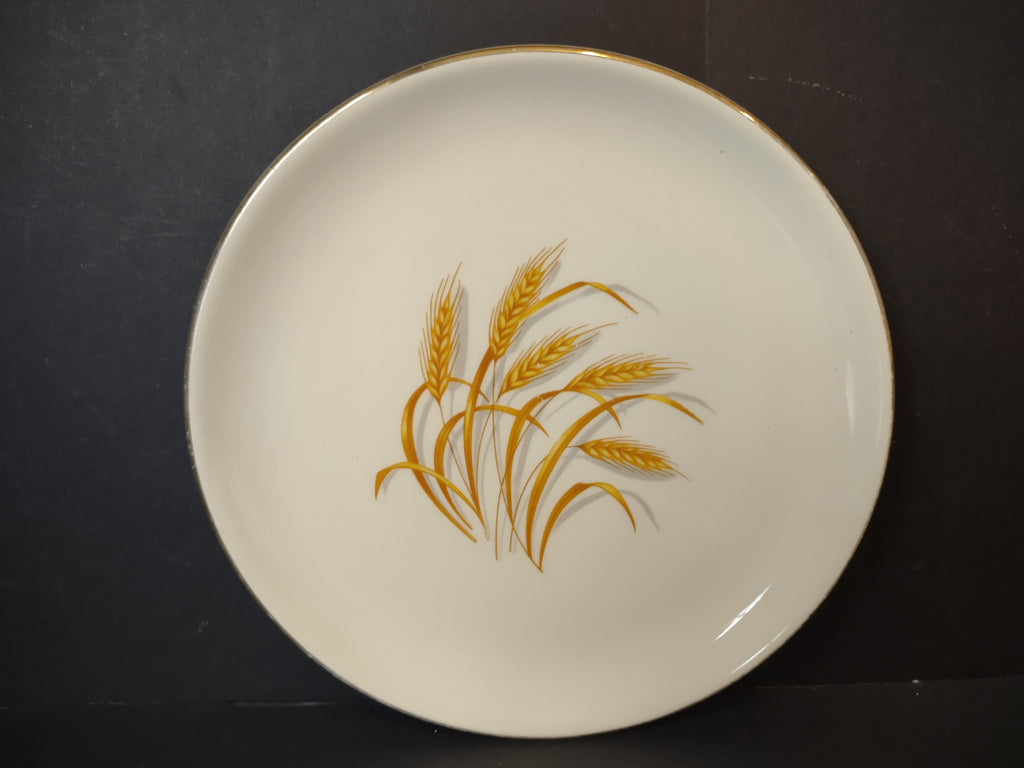 Vintage Golden Wheat 22K Gold USA 7-1/2" Plate [6969]