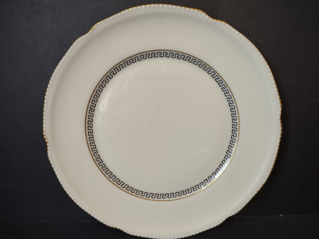 Vintage Castleton China Sophisticate Greek Key Gold Rim Plate [6970]