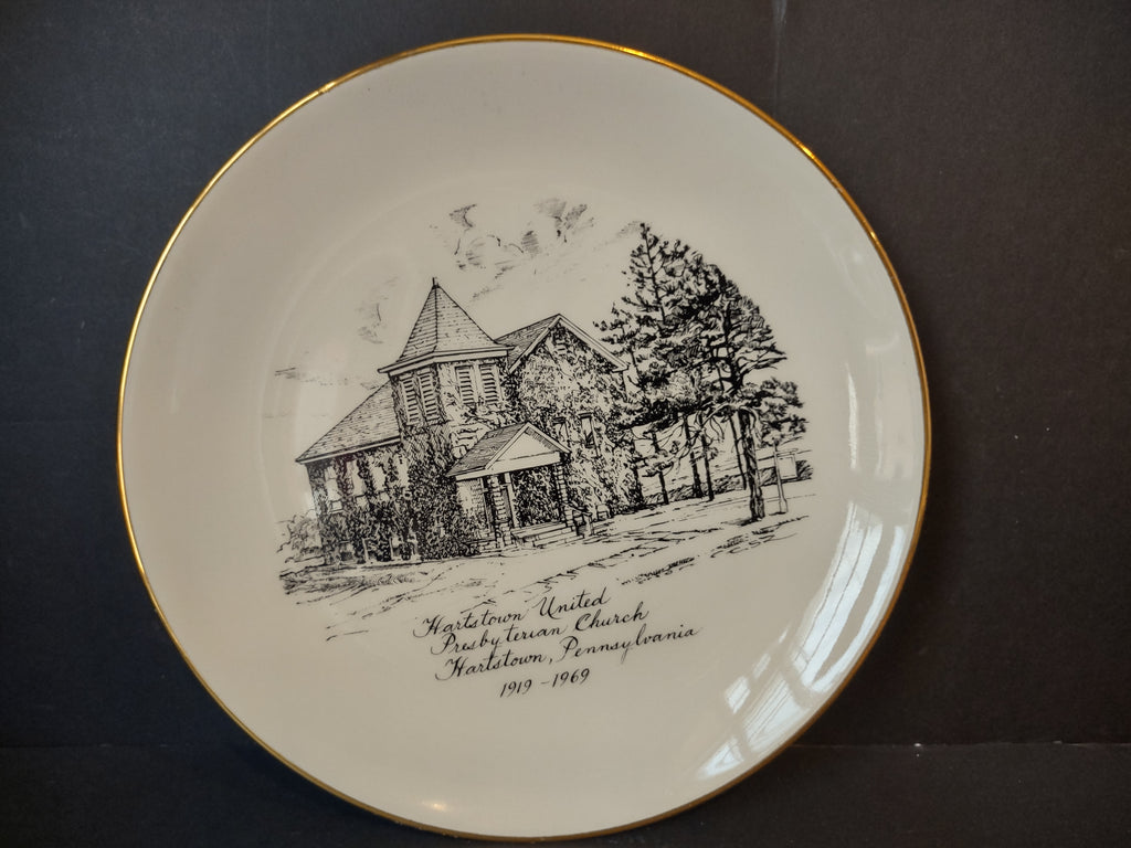 Vintage A&H Ceramics Hartstown Presbyterian Church Plate [6973]