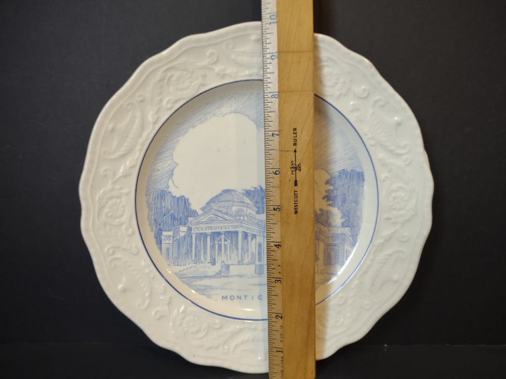 Vintage Steubenville Adam Antique Monticello Blue Transfer Plate [6974]