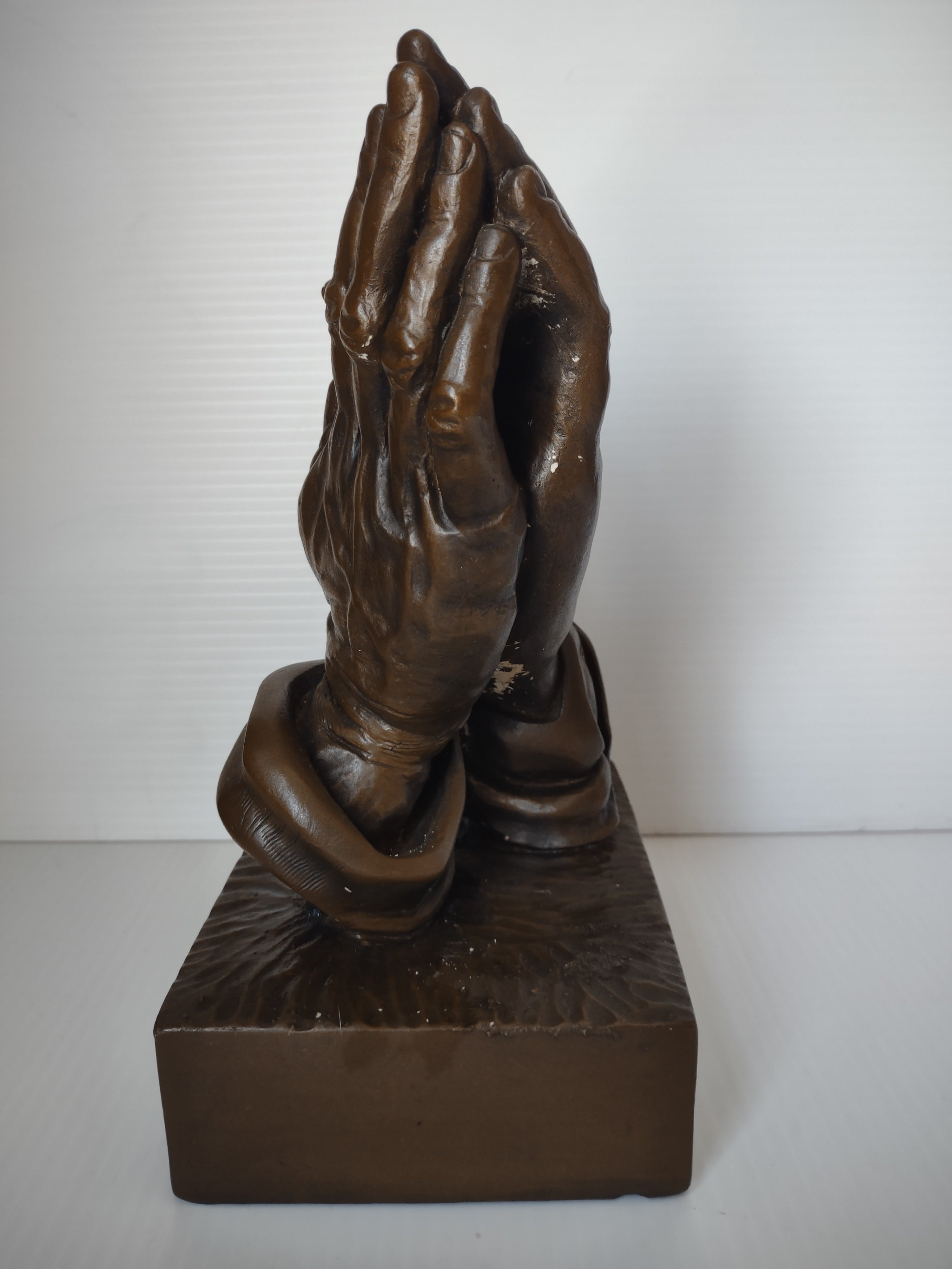 Vintage Albrecht Dürer Betende Hände Praying Hands Bronze Sculpture [6984]