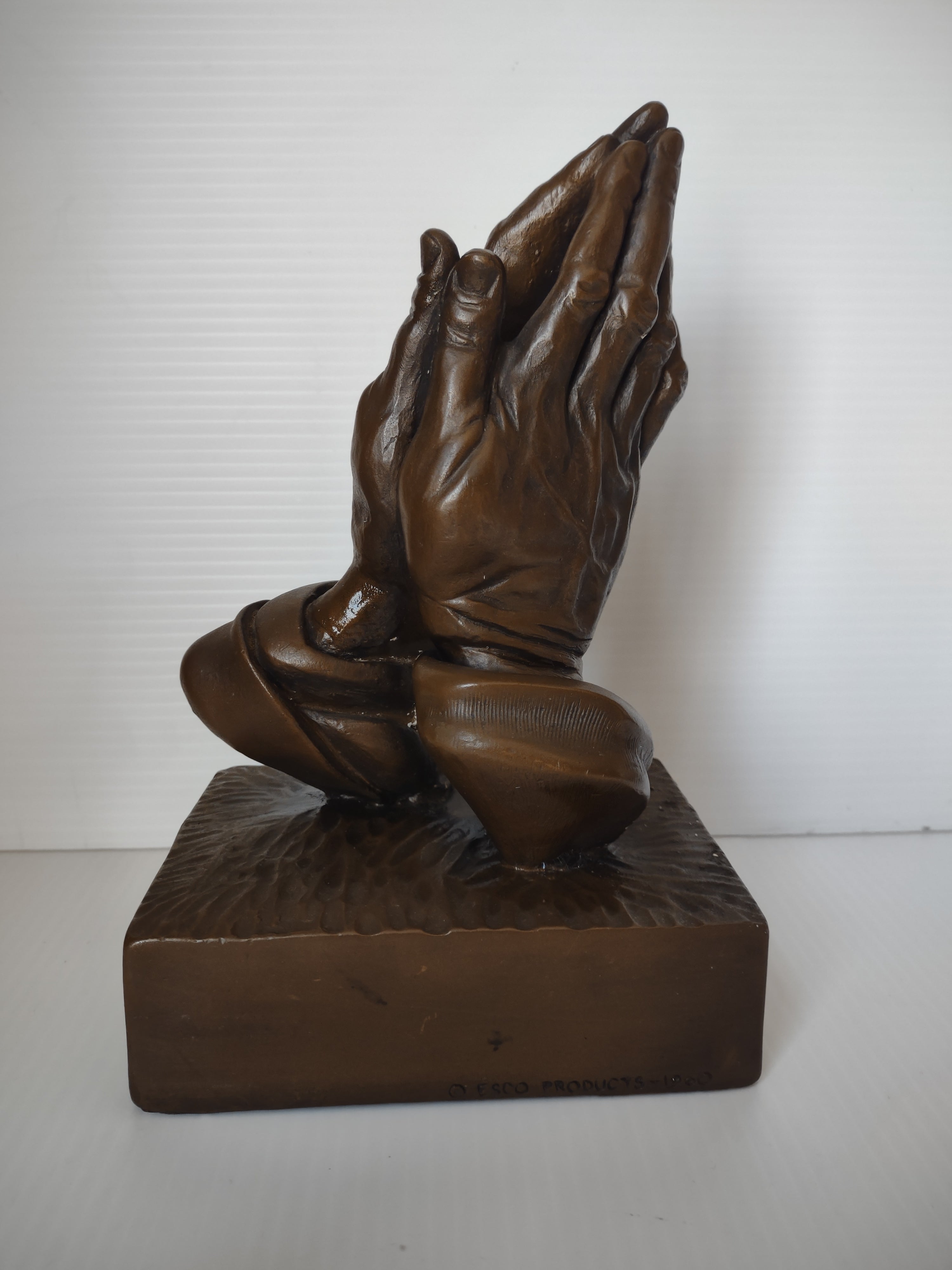 Vintage Albrecht Dürer Betende Hände Praying Hands Bronze Sculpture [6984]
