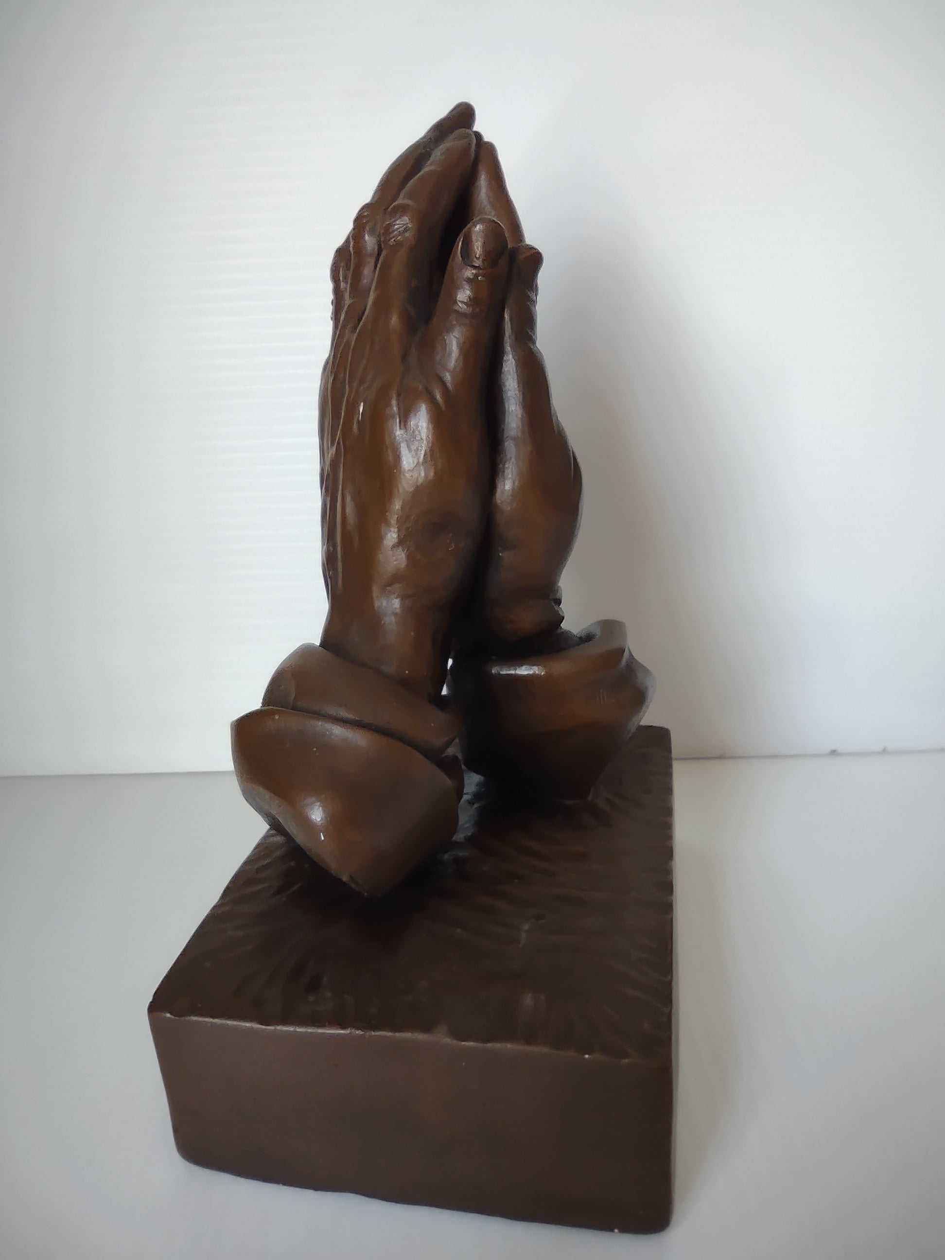 Vintage Albrecht Dürer Betende Hände Praying Hands Bronze Sculpture [6984]