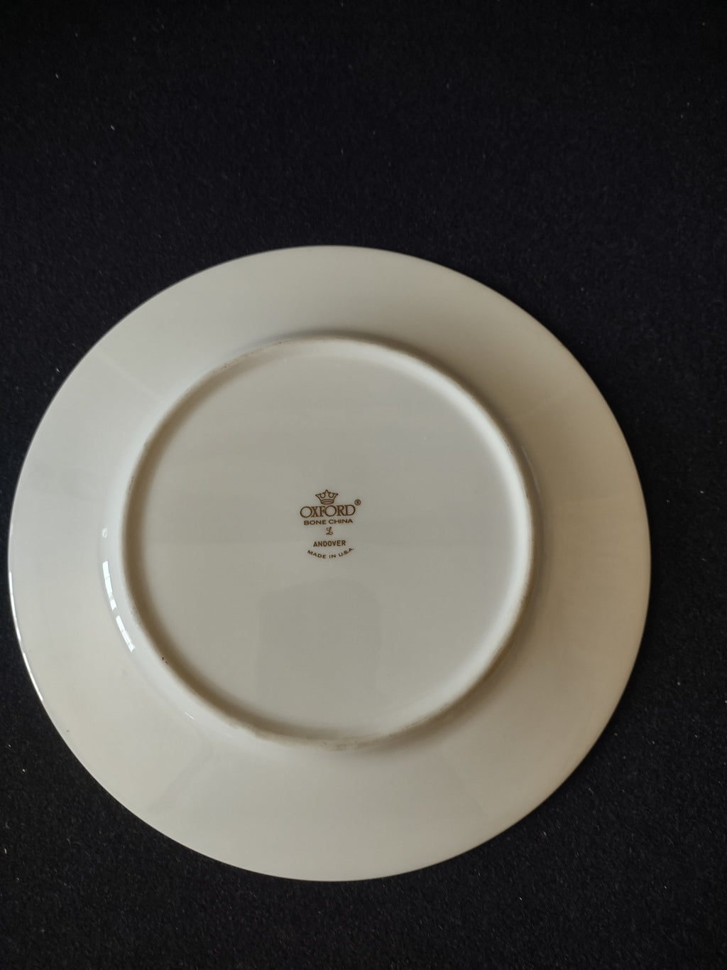 Oxford Andover saucer - additional view of rim and gold band