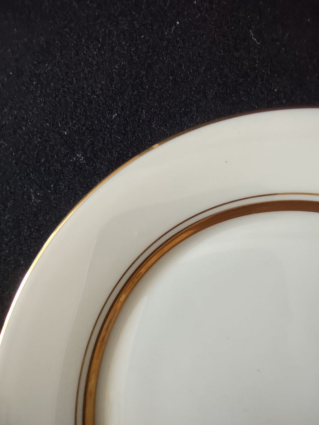 Oxford Bone China Andover gold band detail close-up