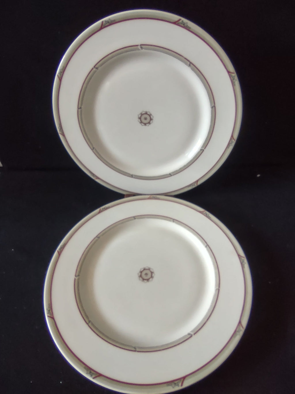 Ruler showing approximately 6 inch diameter of Theodore Haviland Art Deco plate